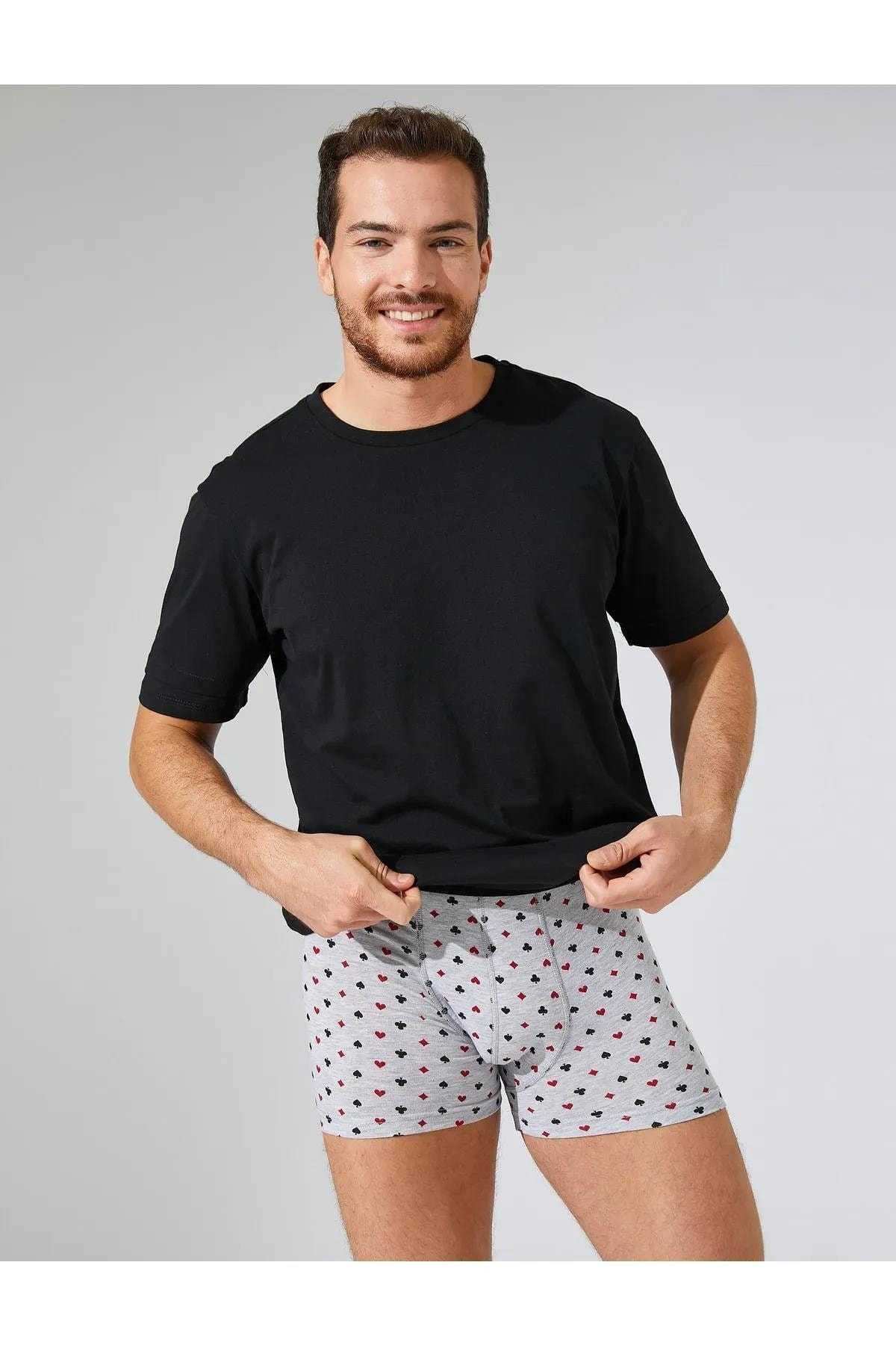 3 بسته باکسر طرح دار پنبه ای