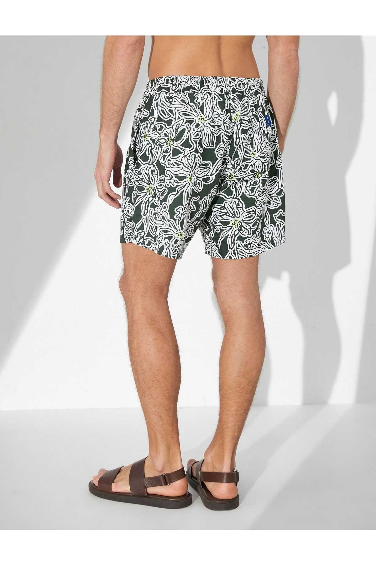 مایو شلوارک گلدار توری دور کمر