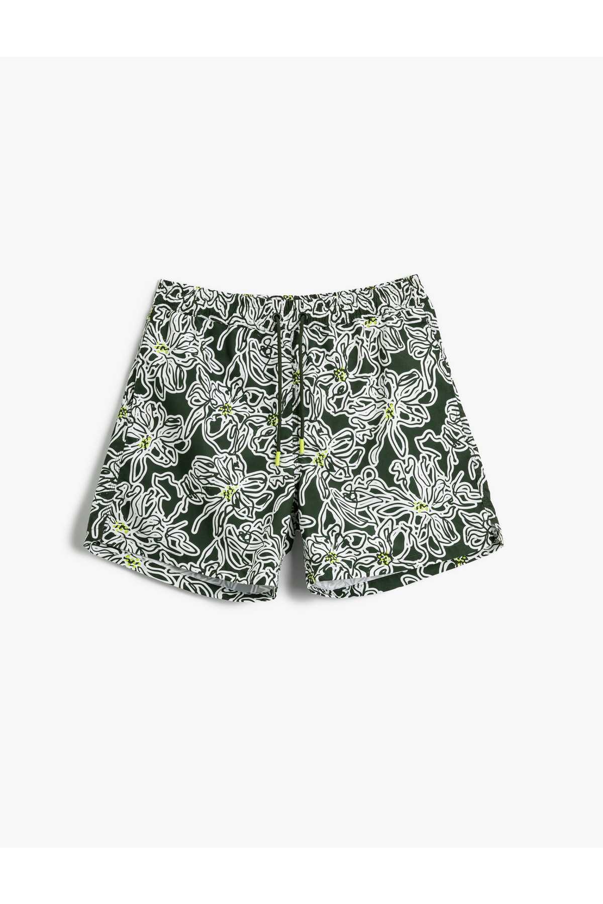 مایو شلوارک گلدار توری دور کمر