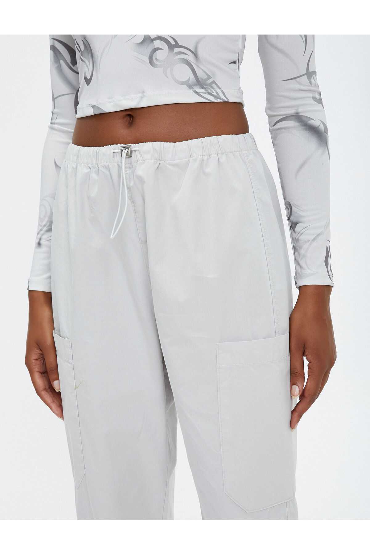 جیب شلوار چتر نجات الاستیک پنبه ای