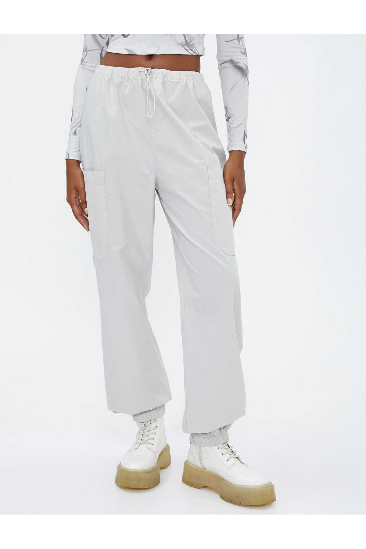 جیب شلوار چتر نجات الاستیک پنبه ای