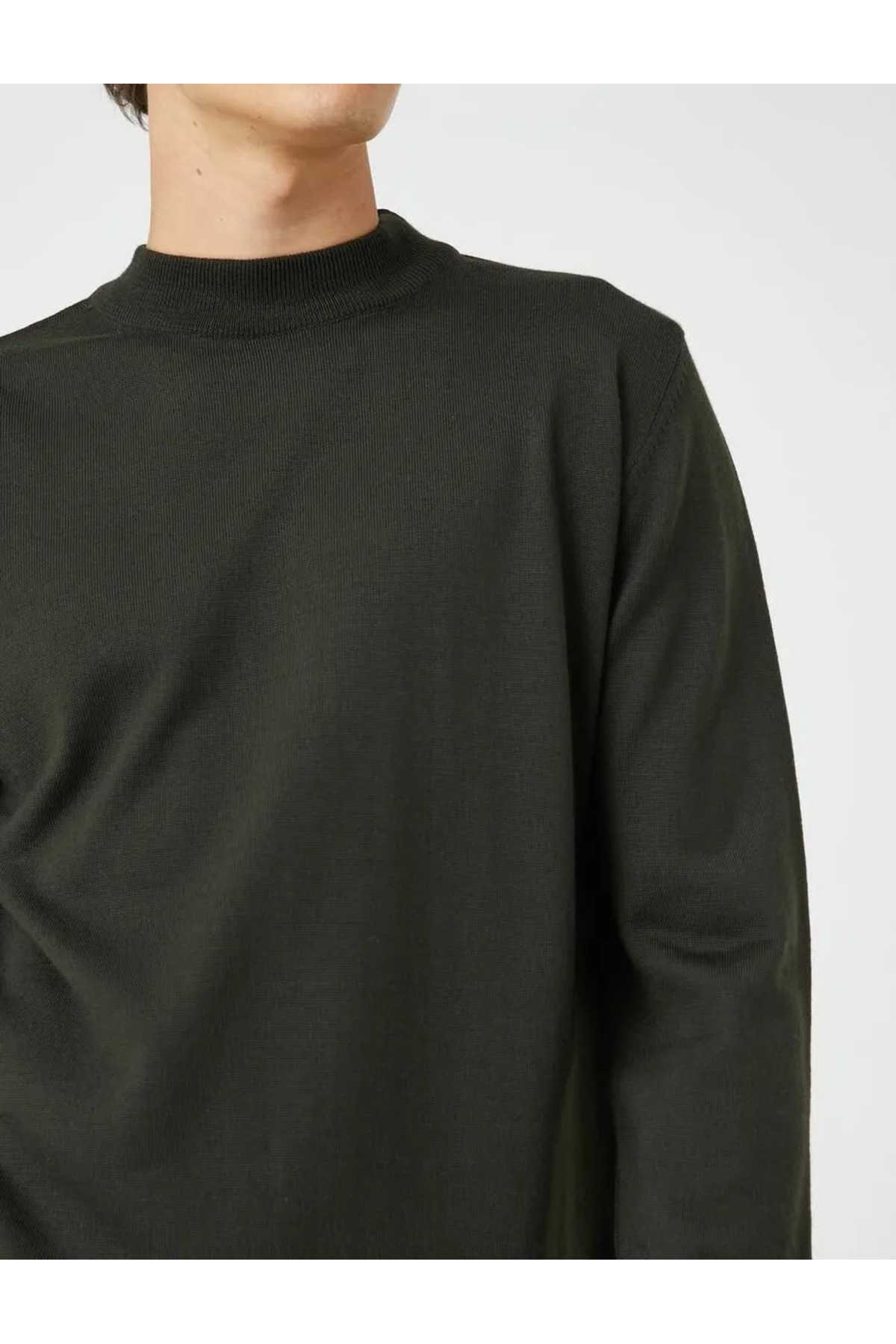 ژاکت بافتنی پایه آستین بلند نیم یقه یقه