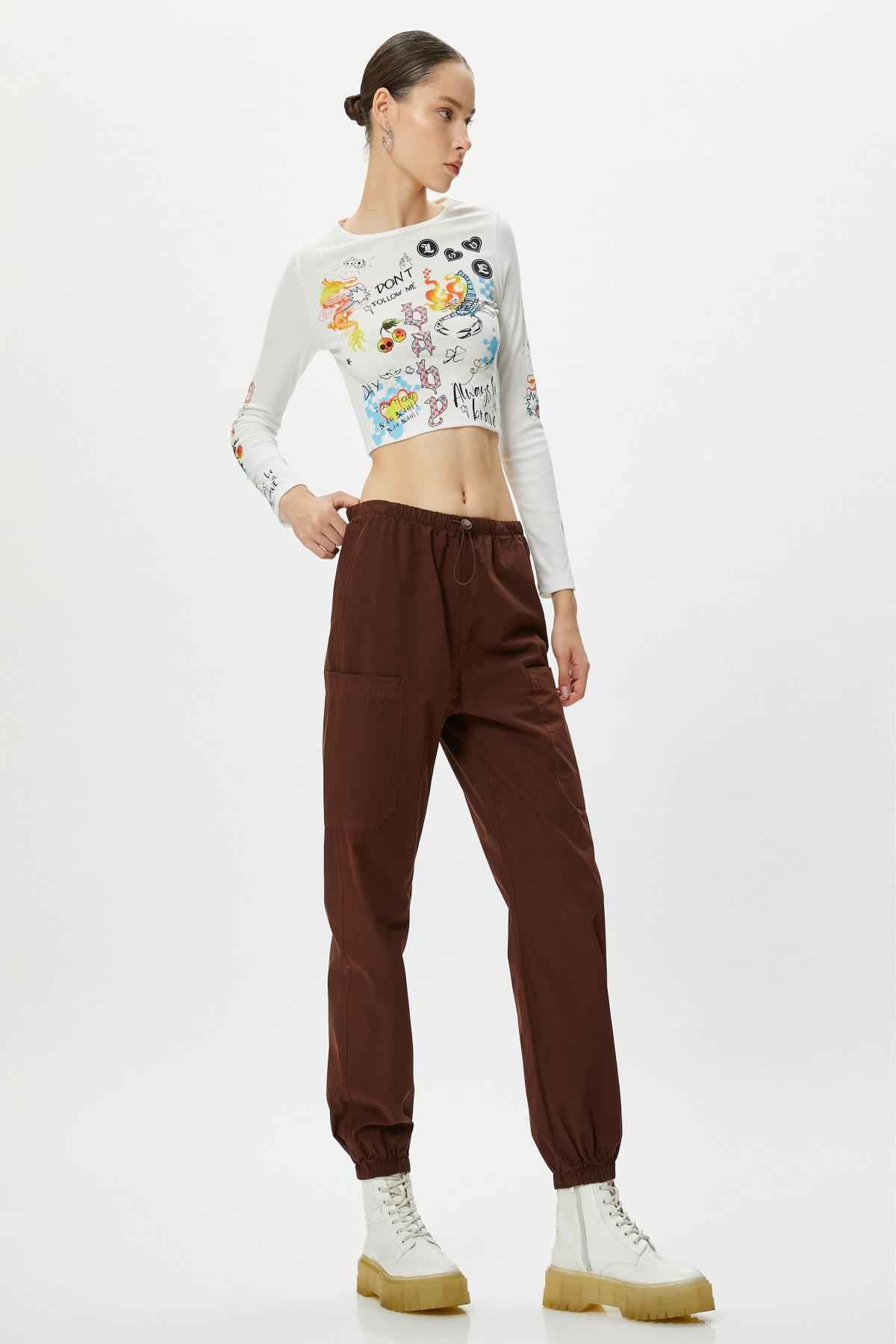 جیب شلوار چتر نجات الاستیک پنبه ای