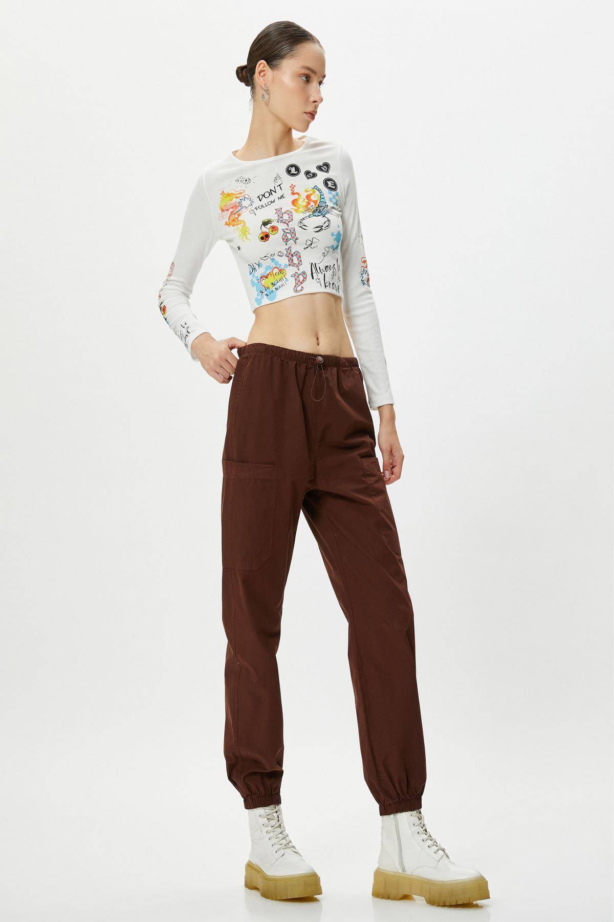 جیب شلوار چتر نجات الاستیک پنبه ای