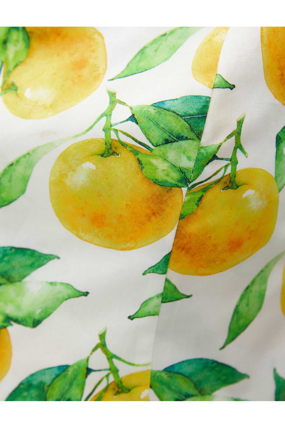 بلوز کوتاه آستین بادکنکی یقه مربعی چاپ شده نخی