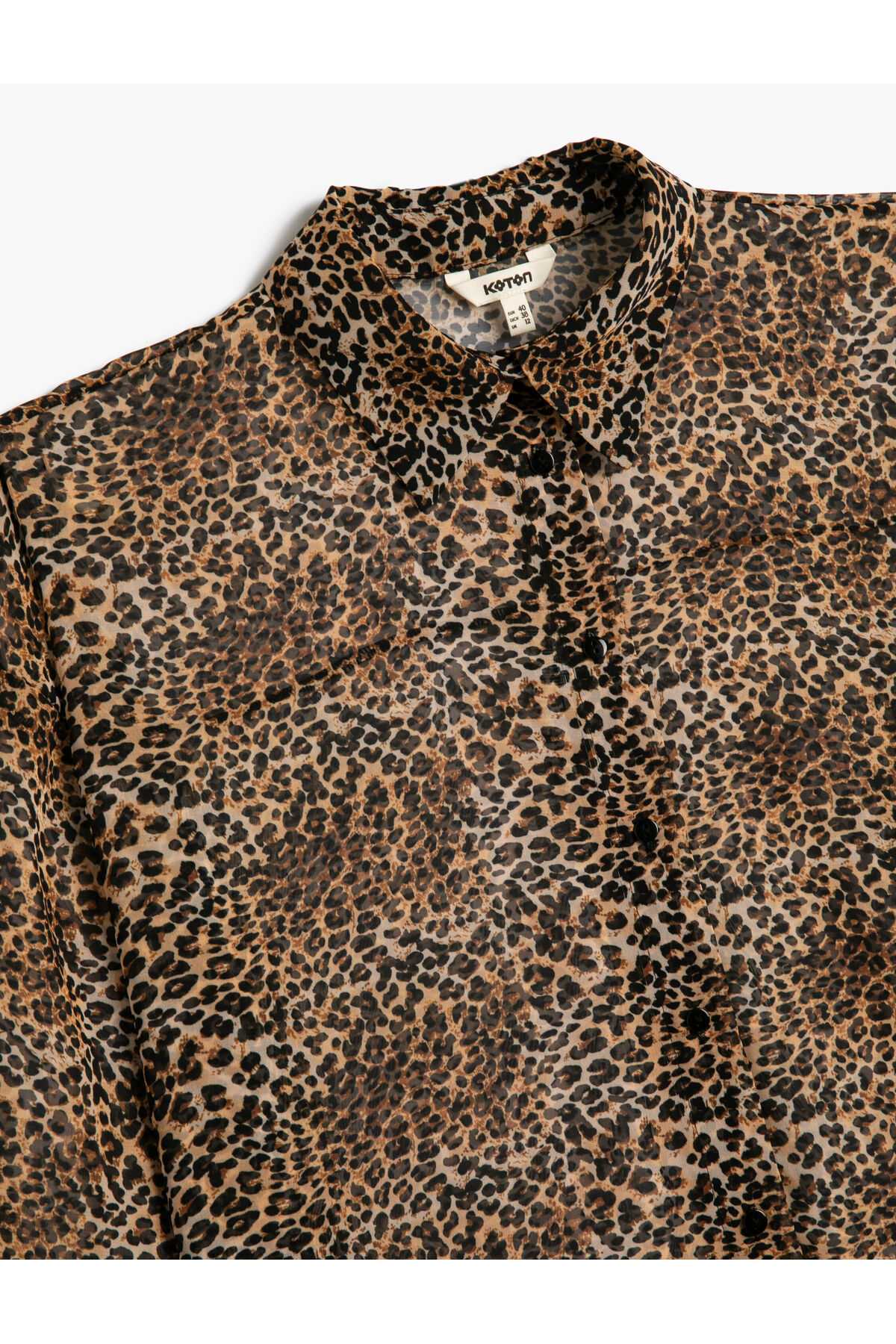 پیراهن آستین بلند با طرح پلنگی