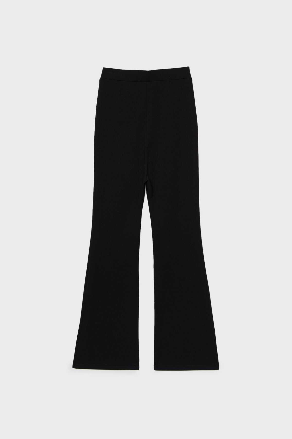 شلوار ساق بافتنی ساده