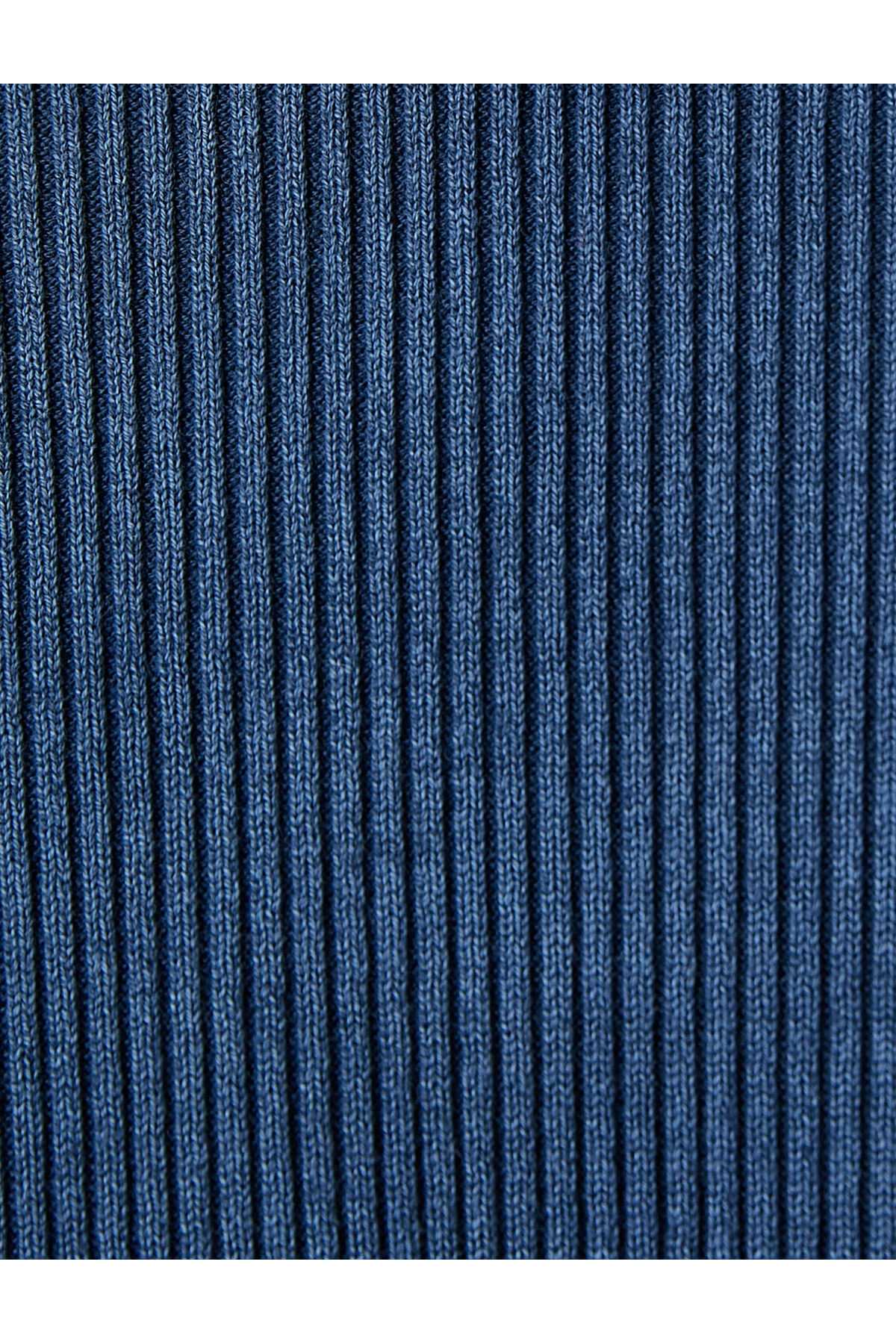 ژاکت بافتنی شسته شده یقه نخی