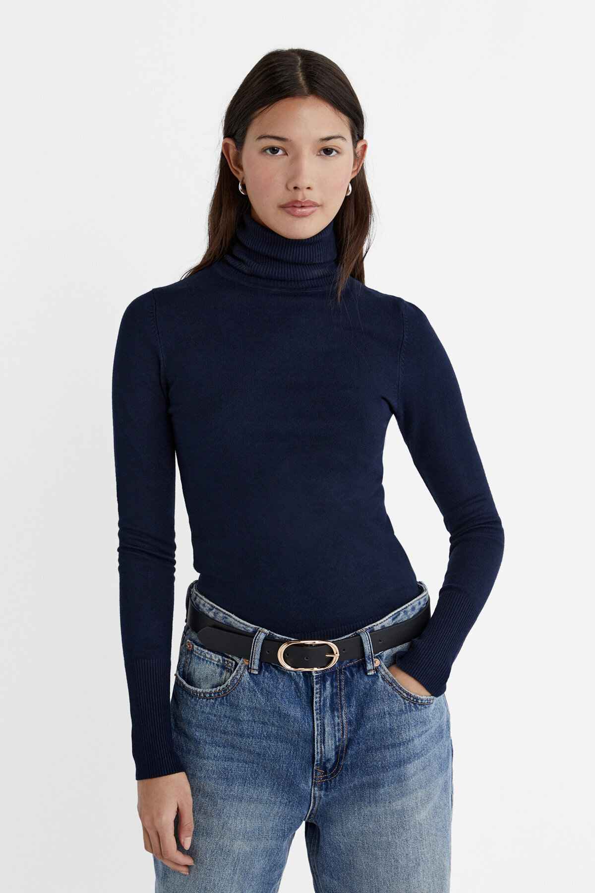 ژاکت بافتنی یقه بلند