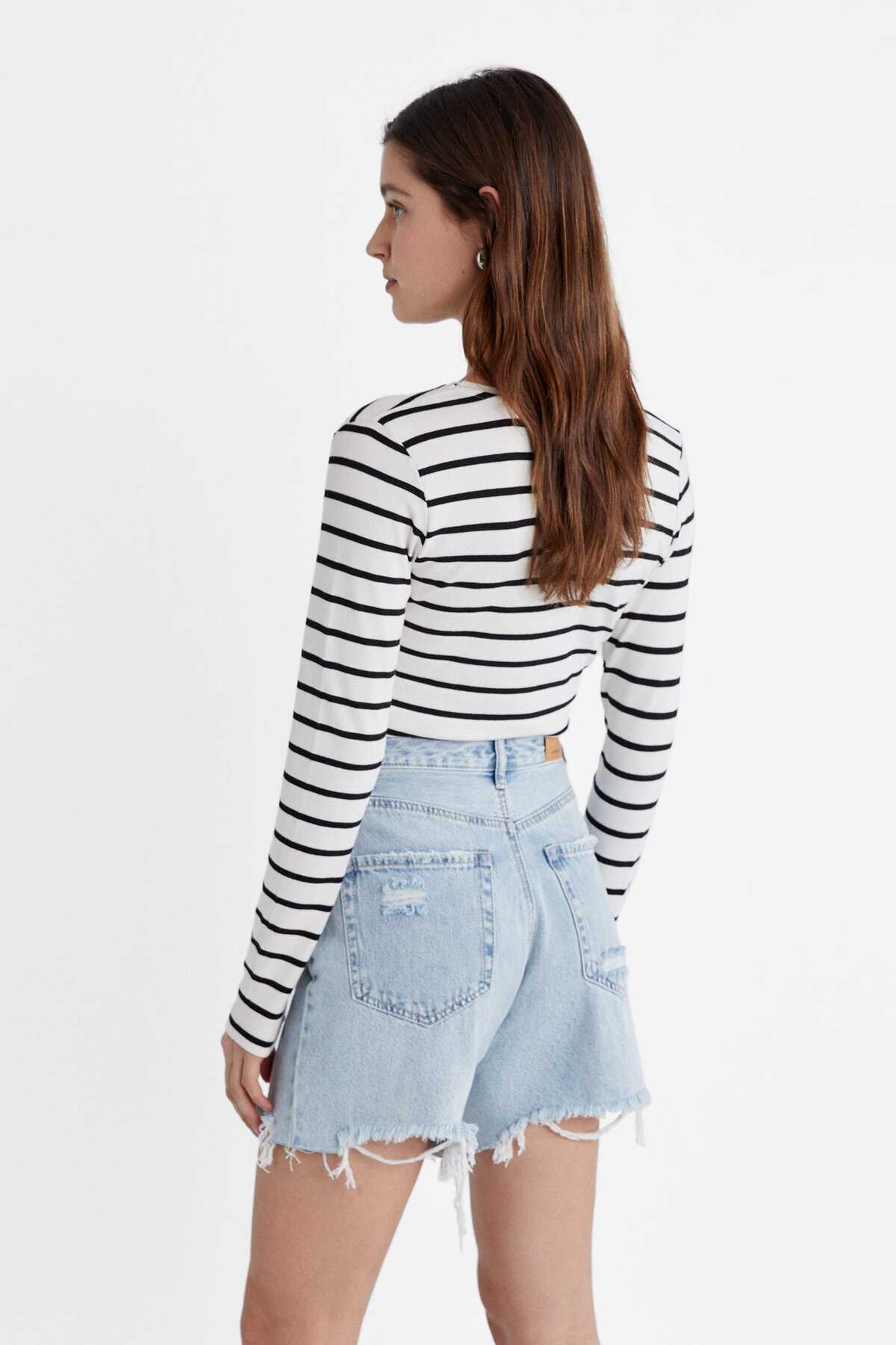 شورت جین بلند زنانه اکرو