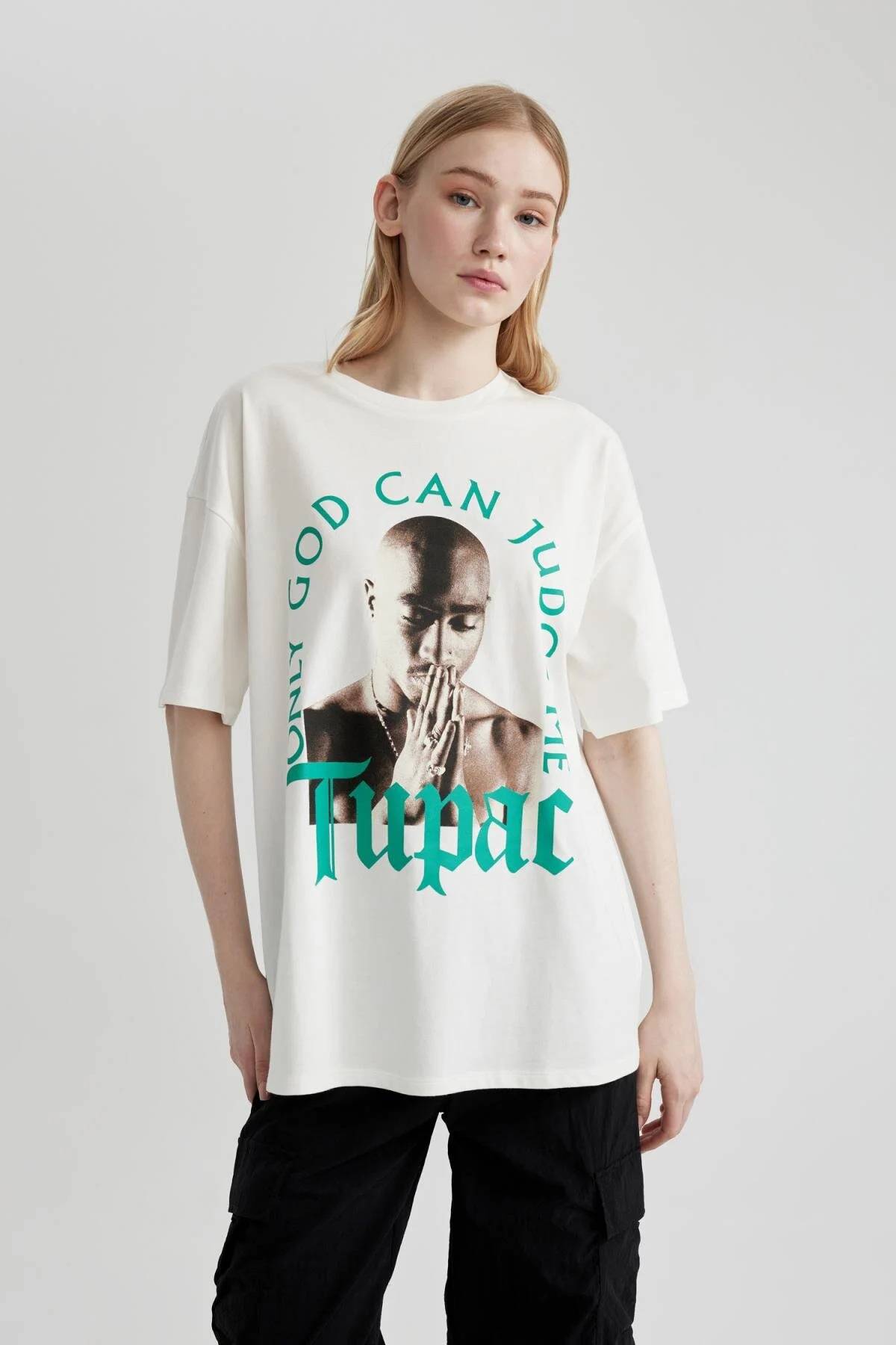 تیشرت آستین کوتاه یقه پرینت یقه پرینت شده از توپاک شکور زیبا