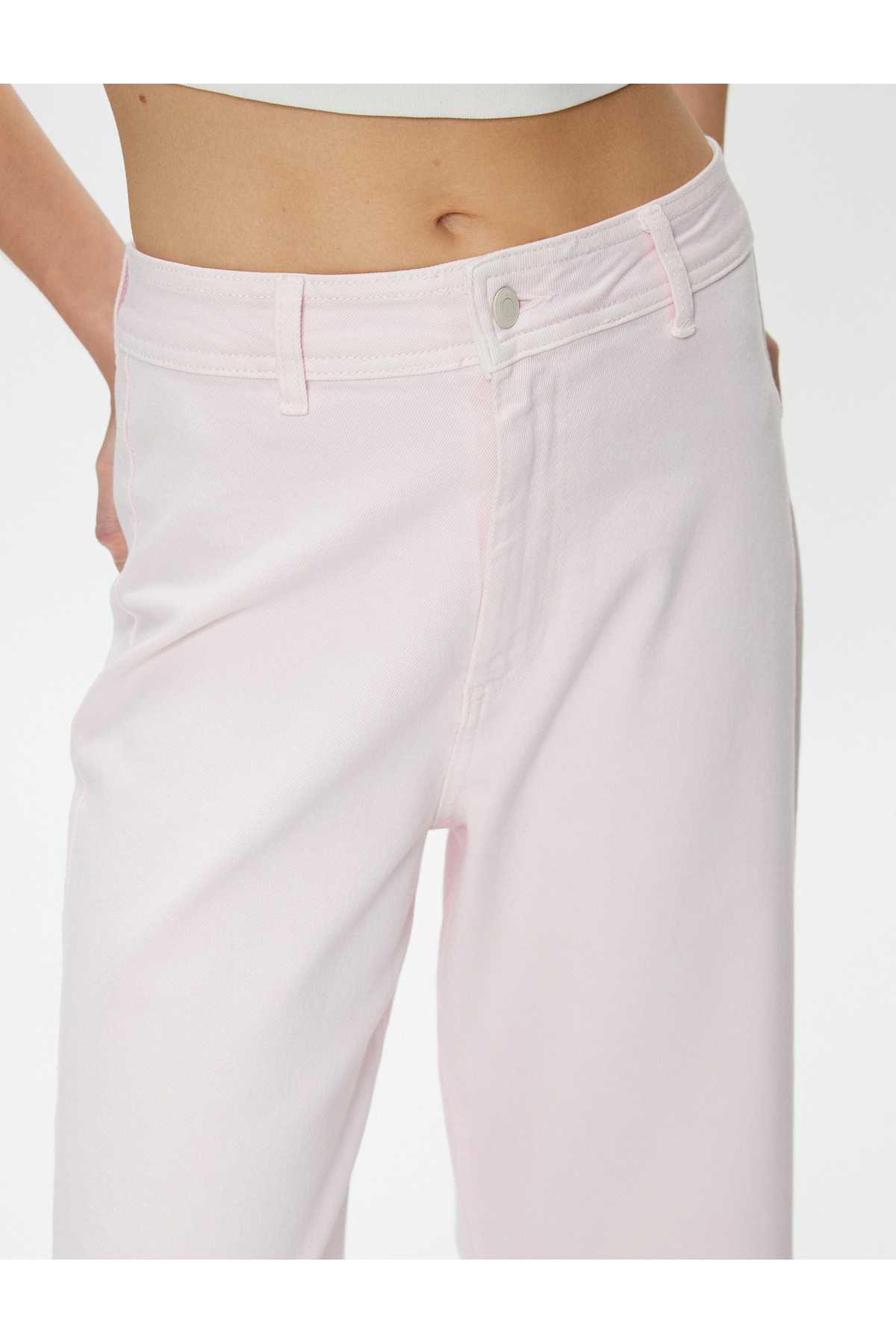 شلوار جین پهن بریده کمر بلند - جین ساندرا