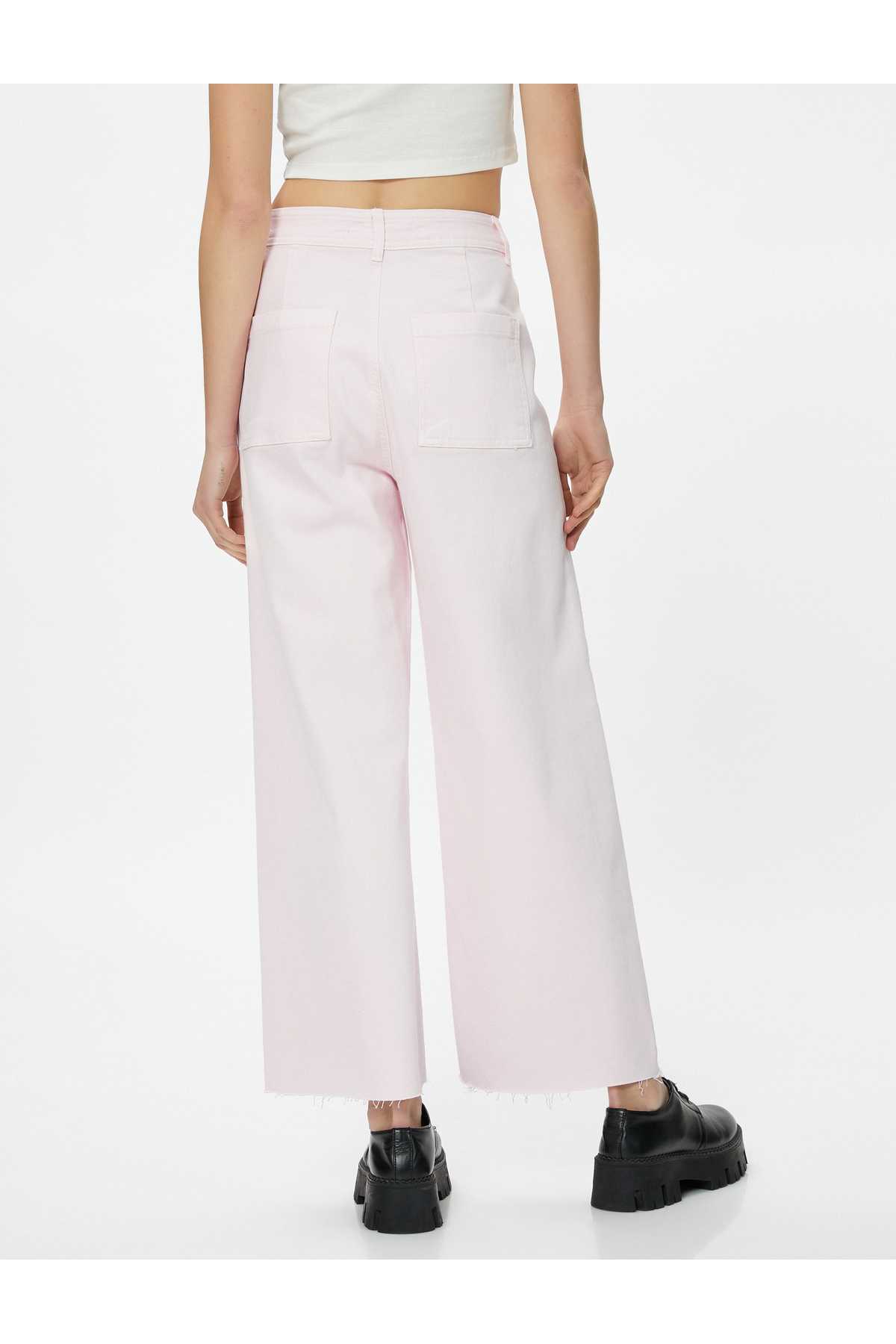 شلوار جین پهن بریده کمر بلند - جین ساندرا