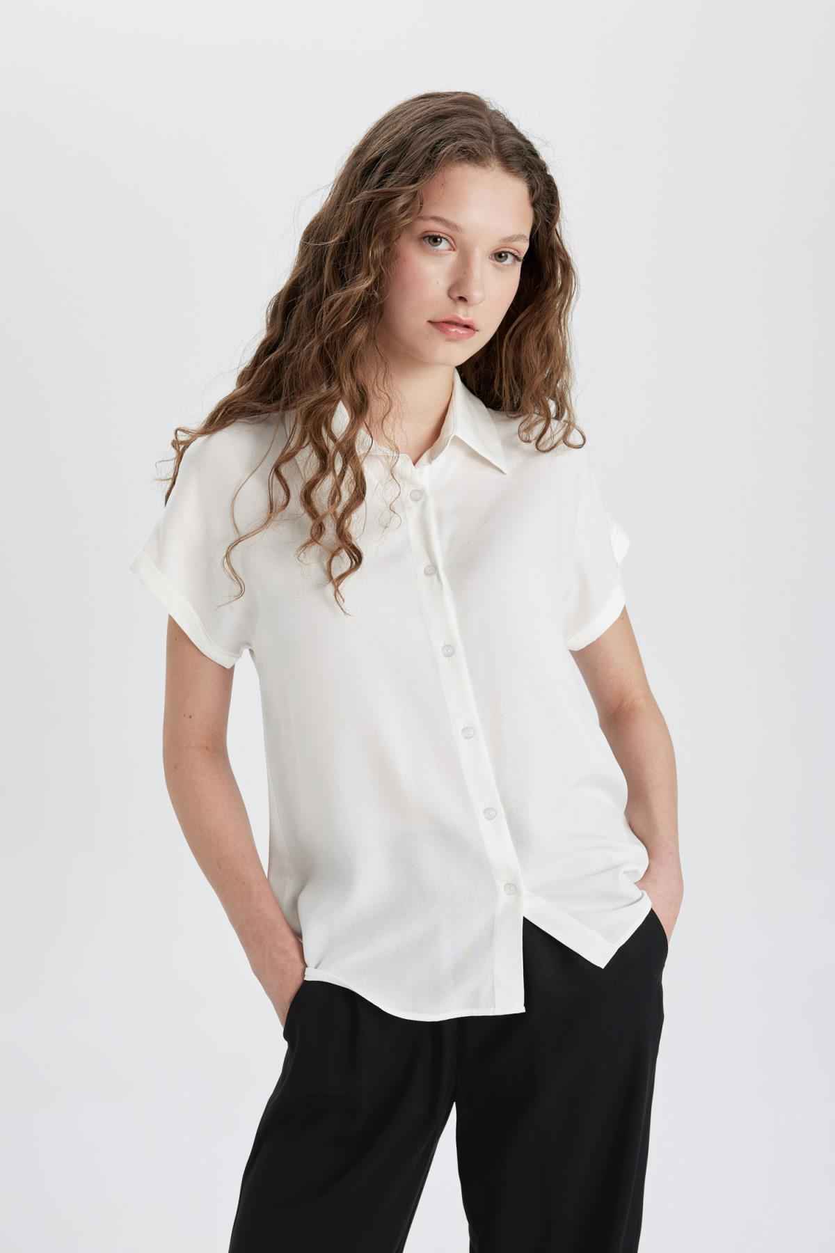 پیراهن آستین کوتاه معمولی Fit N7819az24sp