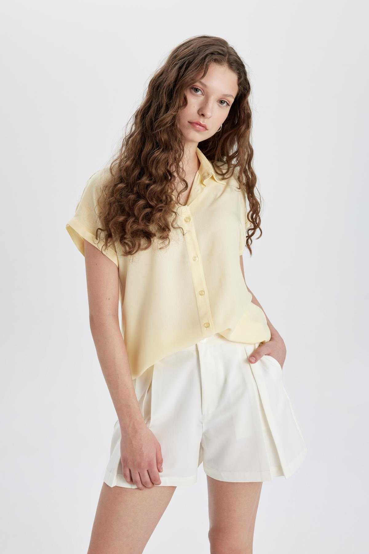 پیراهن آستین کوتاه معمولی Fit N7819az24sp