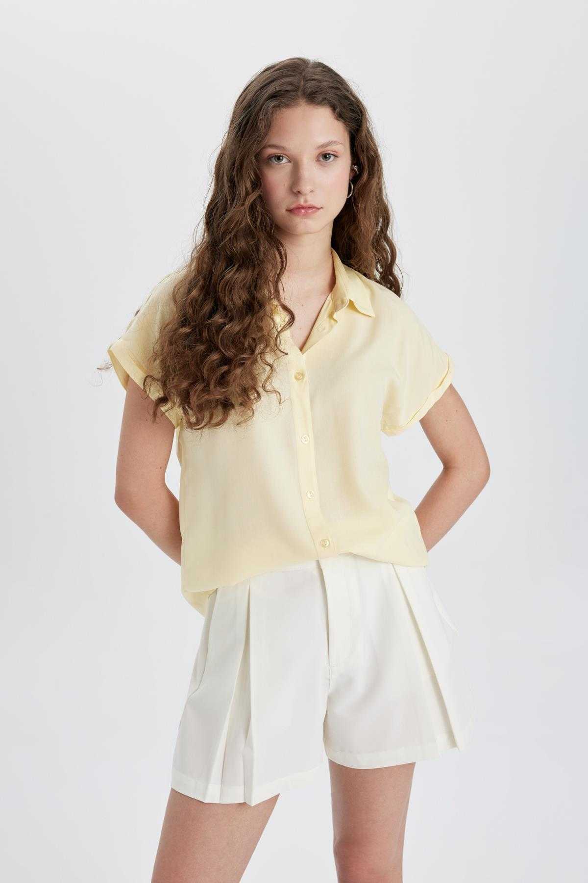 پیراهن آستین کوتاه معمولی Fit N7819az24sp