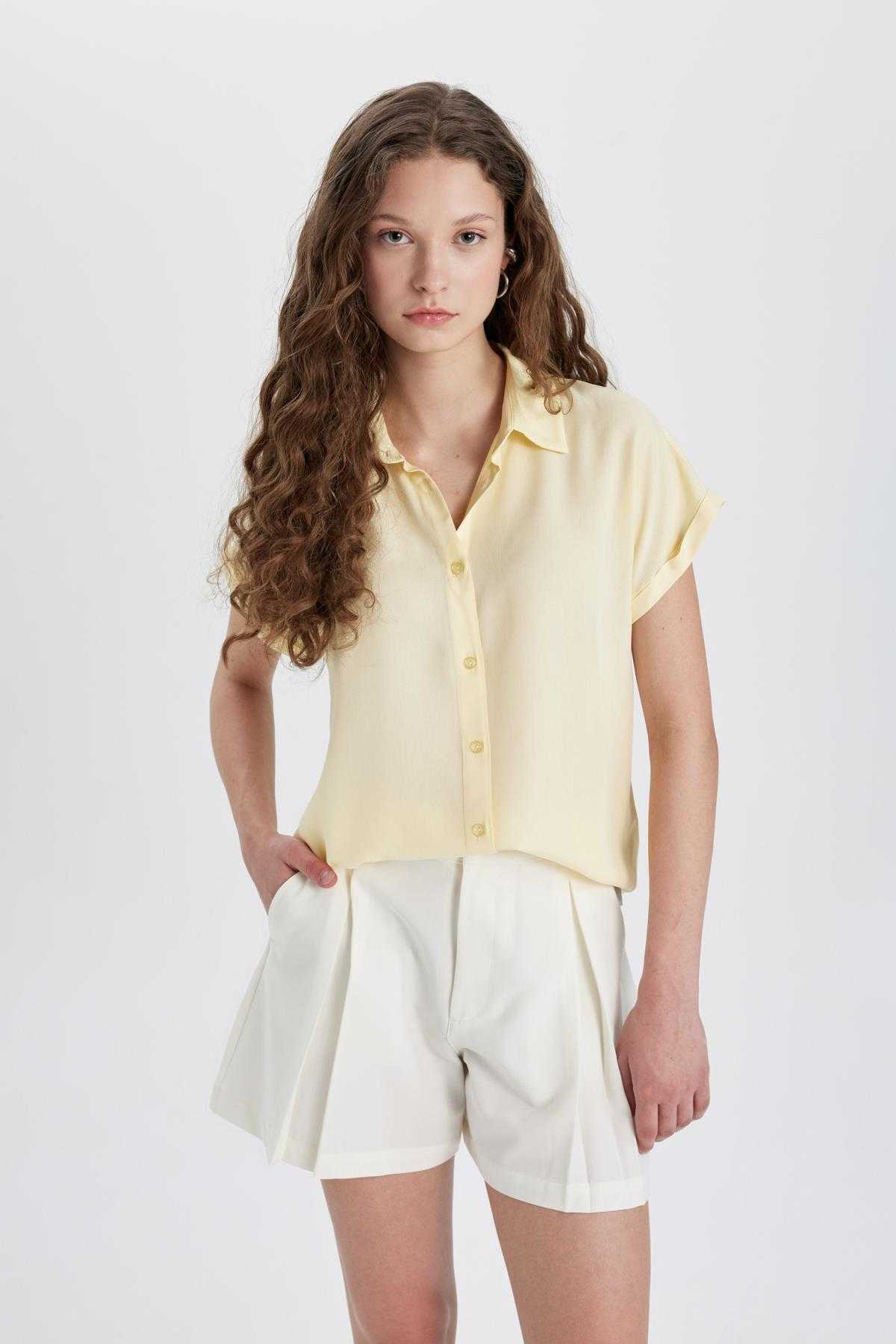 پیراهن آستین کوتاه معمولی Fit N7819az24sp