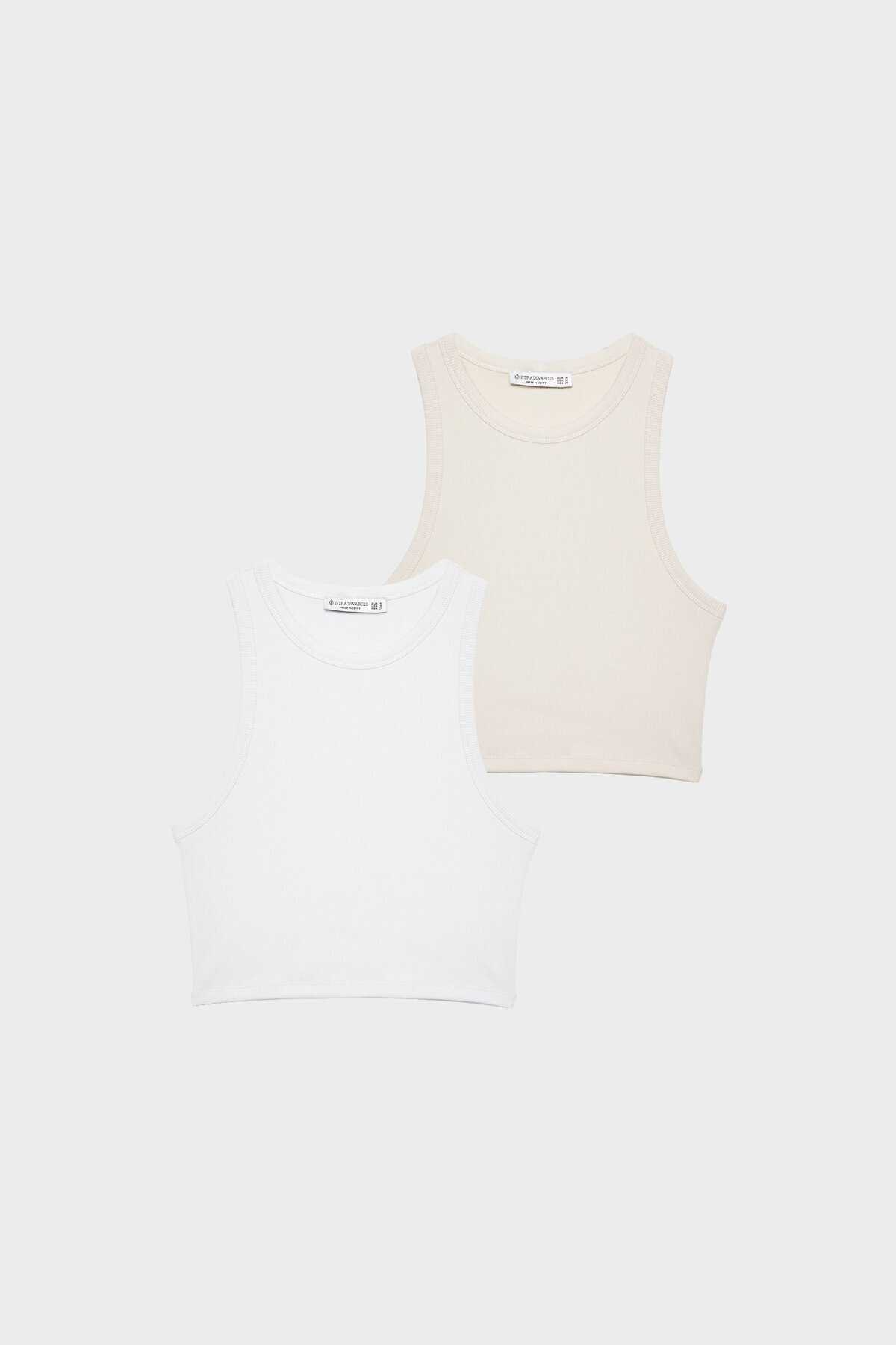 مجموعه 2 تاپ کراپ آجدار پایه