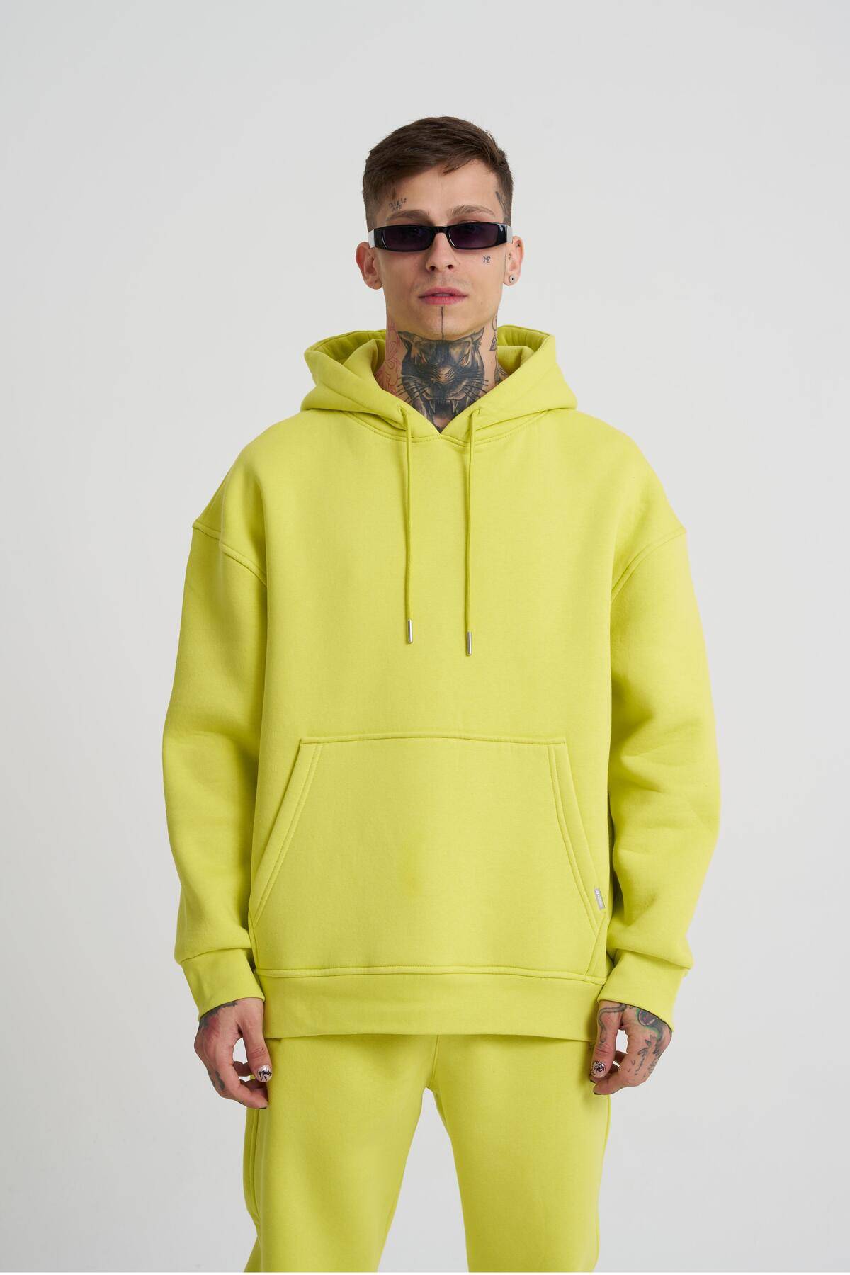 سویشرت جیبی سایز بزرگ یاسی یخی