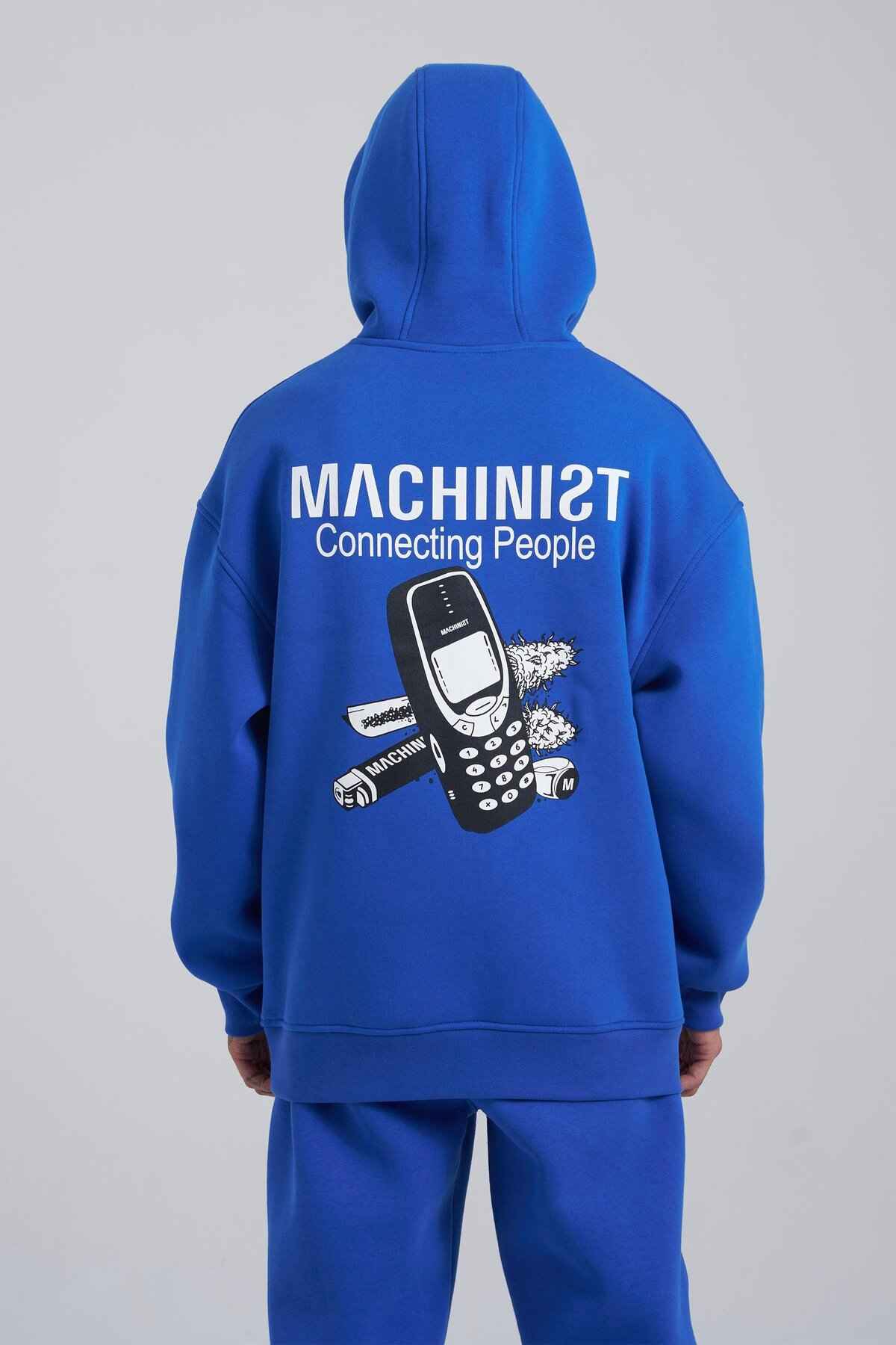 سویشرت اکرو کلاهدار چاپ شده با افراد ارتباط دهنده مردانه