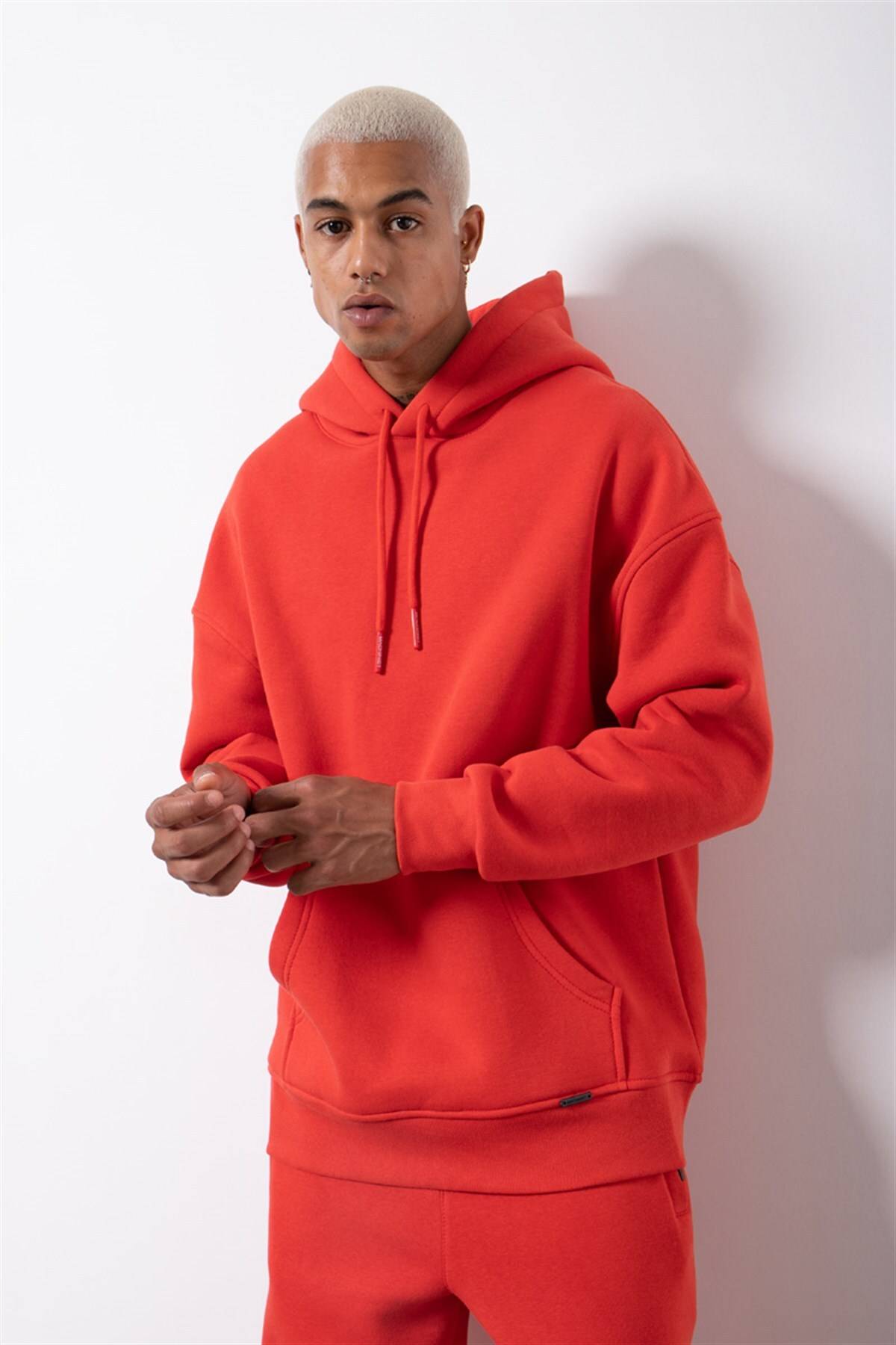 سویشرت جیبی سایز بزرگ یاسی یخی