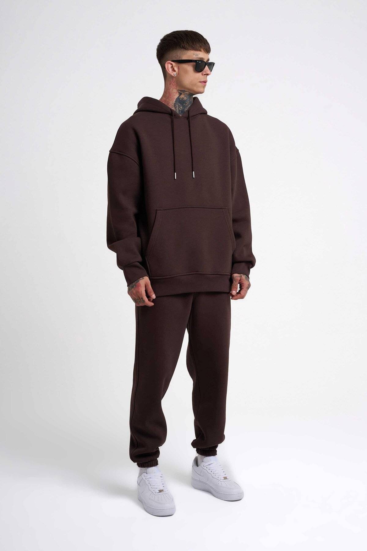 سویشرت جیبی سایز بزرگ یاسی یخی