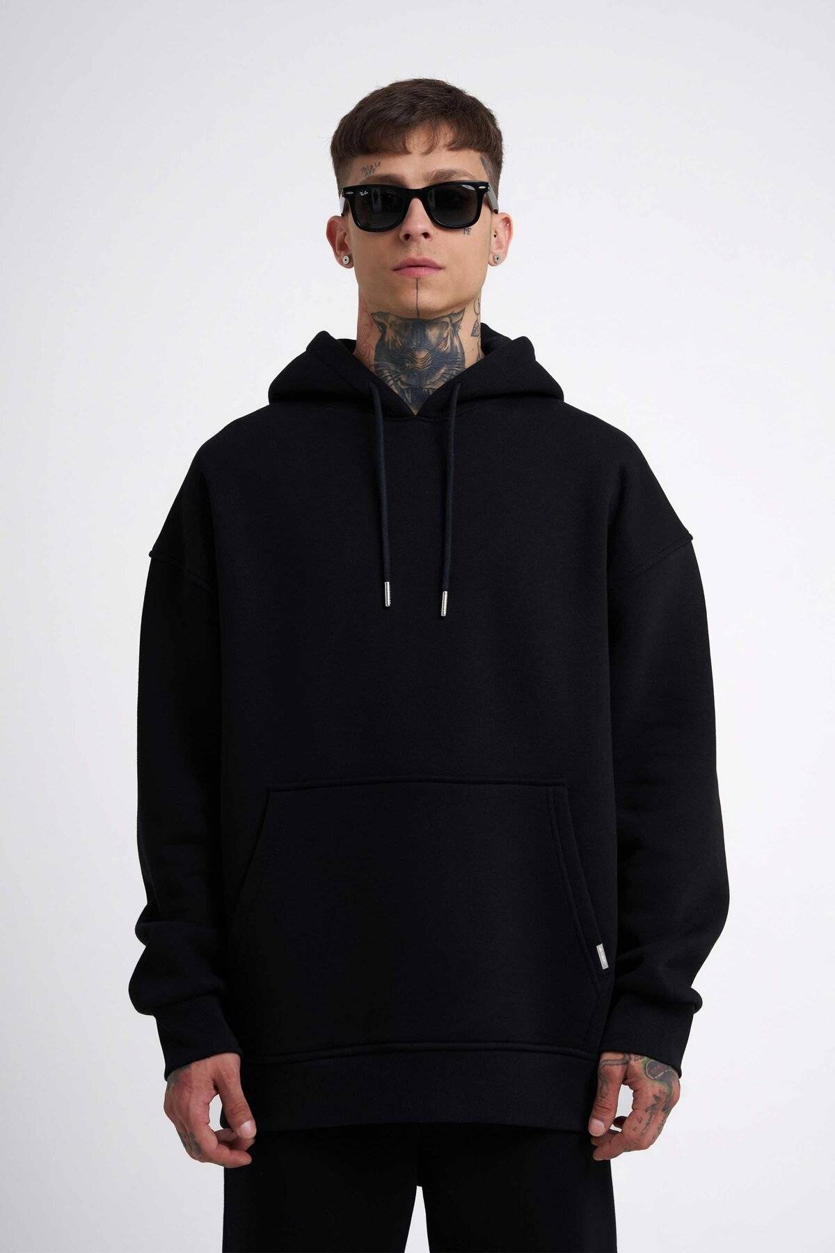 سویشرت جیبی سایز بزرگ یاسی یخی