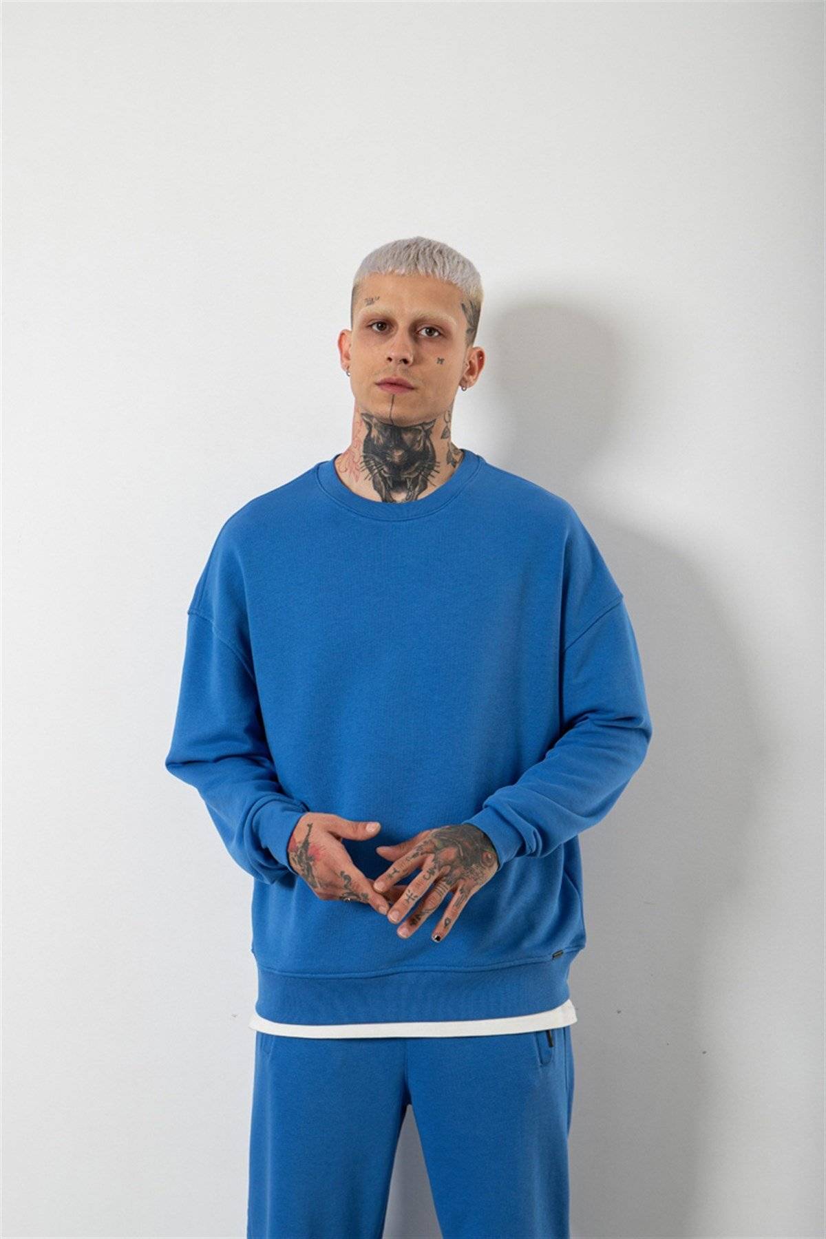 سویشرت مردانه پایه جامد خاکستری روشن