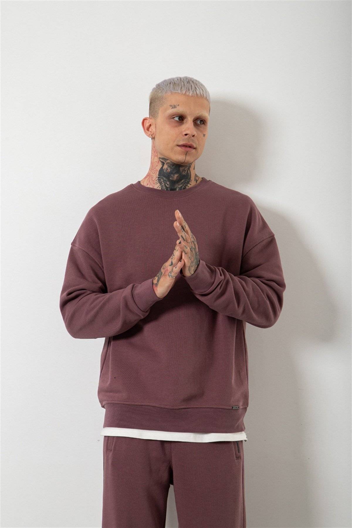 سویشرت مردانه پایه جامد خاکستری روشن