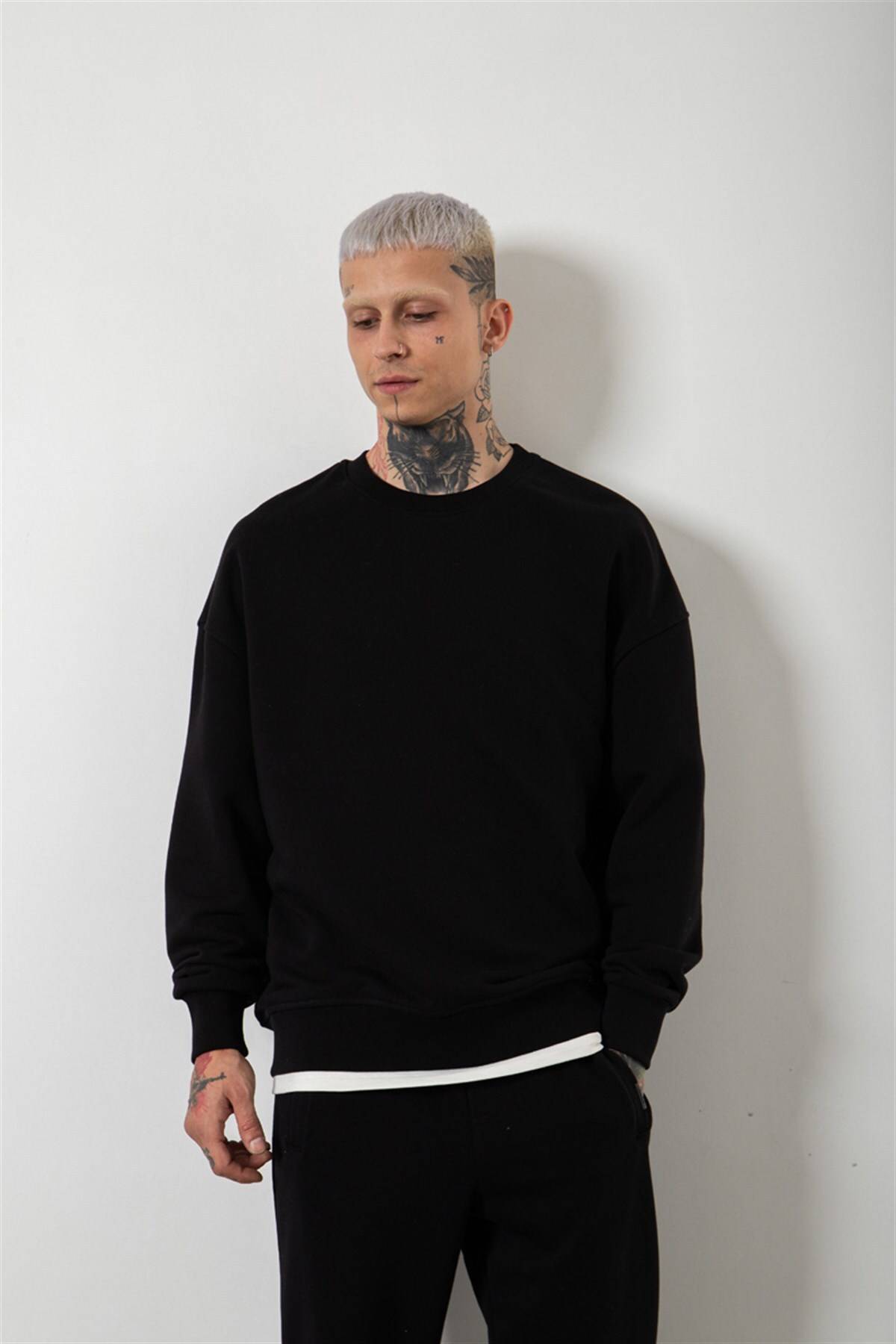 سویشرت مردانه پایه جامد خاکستری روشن