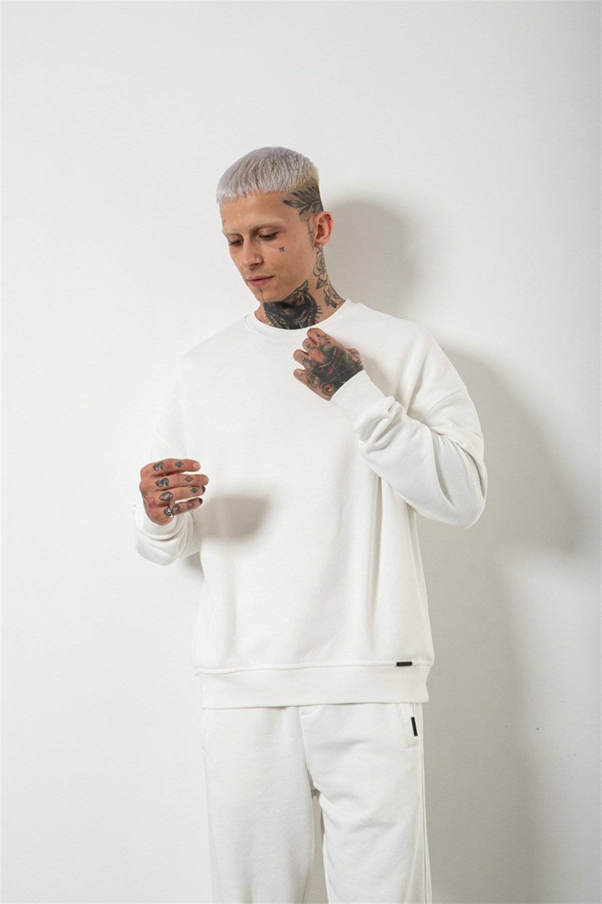 سویشرت مردانه پایه جامد خاکستری روشن