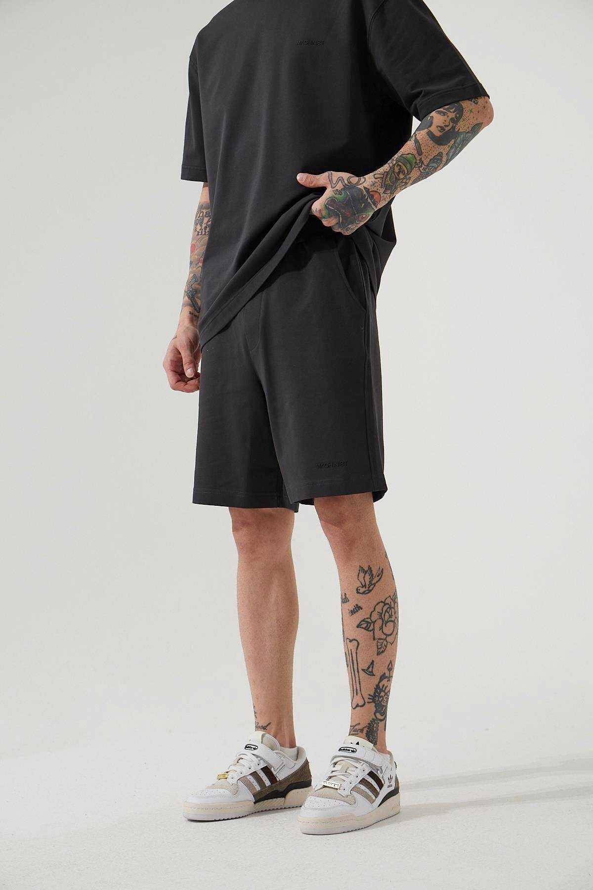 شلوارک ساده خاکستری مردانه