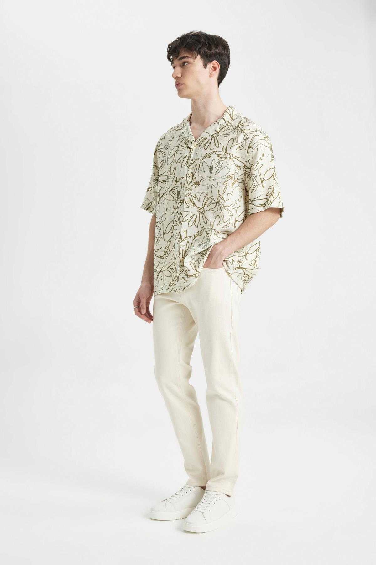 شلوار جین ساق مخروطی باریک و باریک و باریک