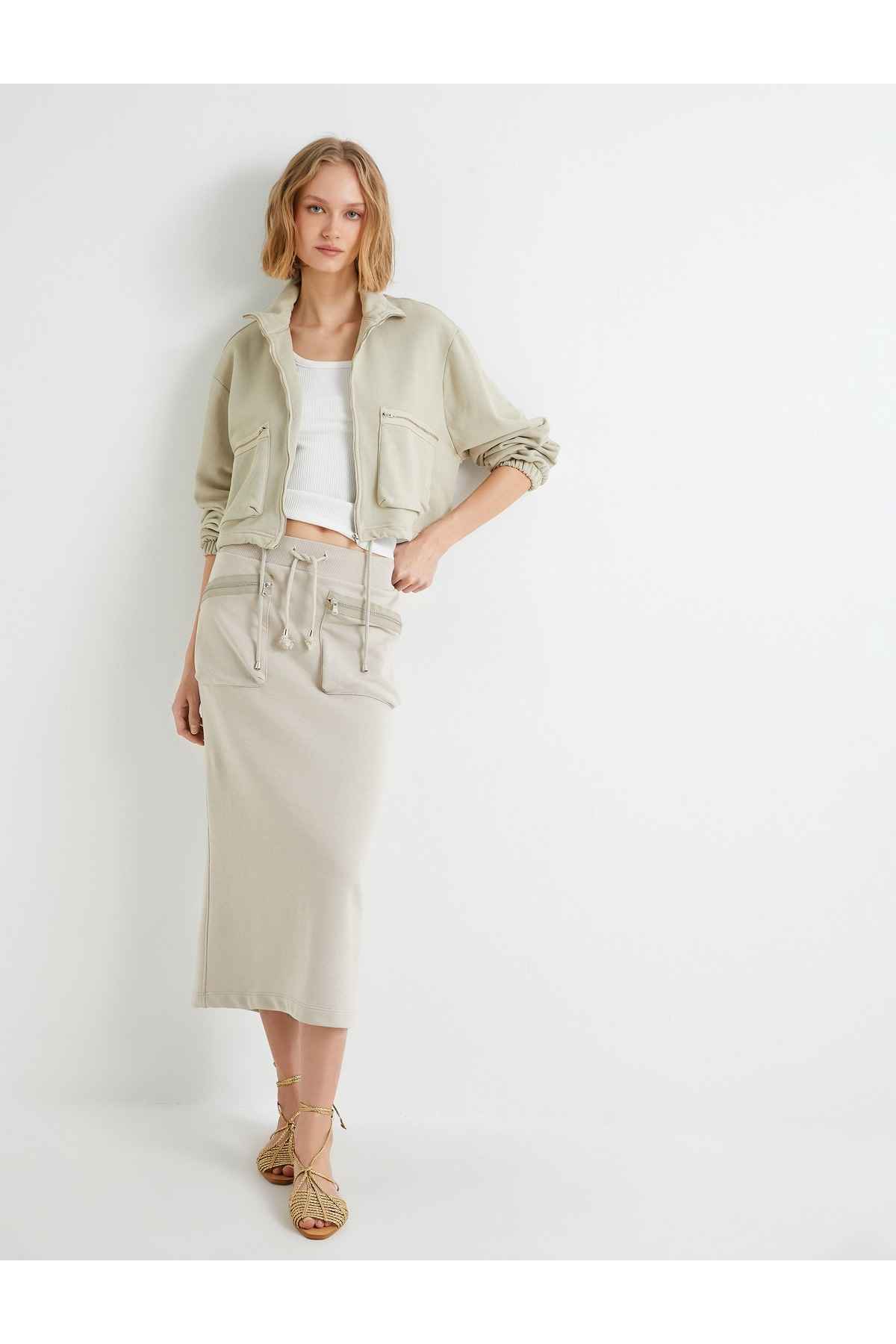 جیب یقه ای زیپ دار ژاکت بمب افکن