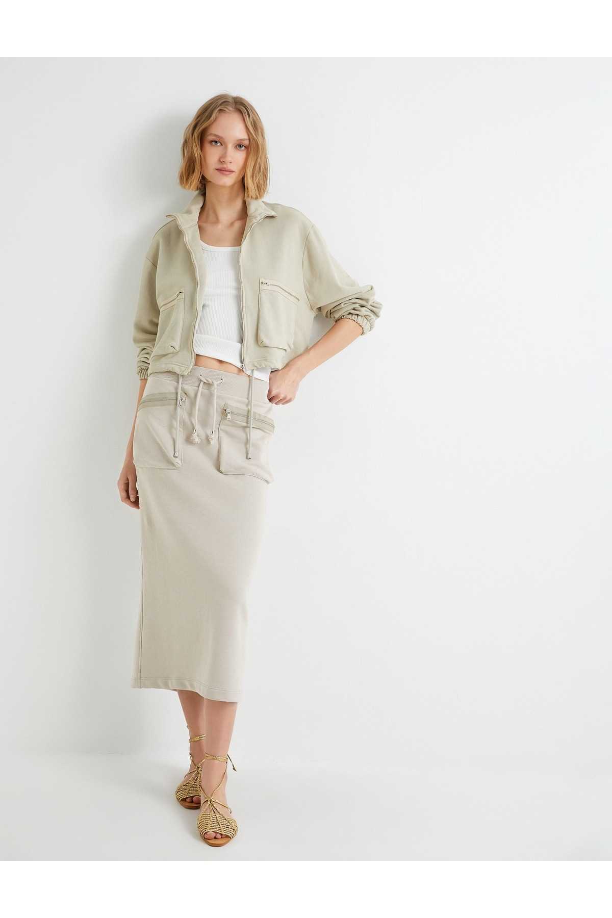 جیب یقه ای زیپ دار ژاکت بمب افکن