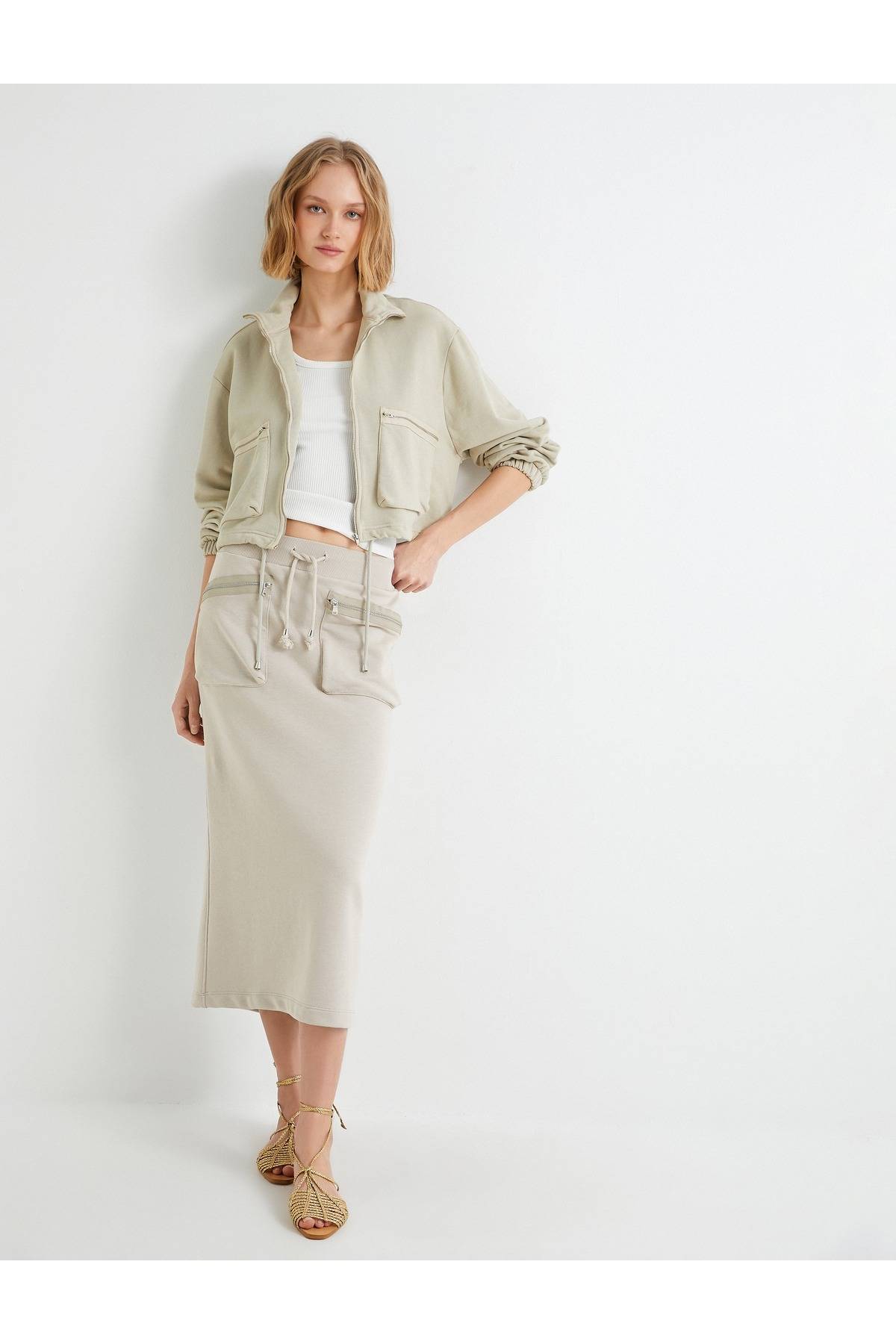 جیب یقه ای زیپ دار ژاکت بمب افکن