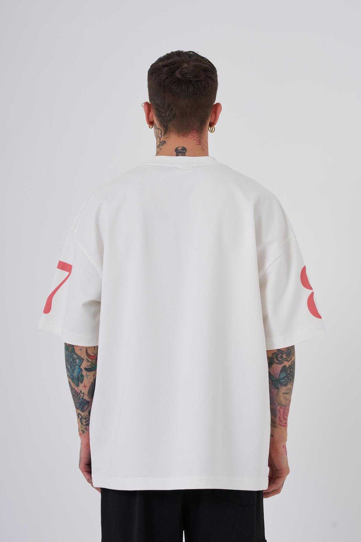 تیشرت مردانه 87 صدف دریایی چاپ شده در سایز بزرگ اکرو سافت آبی تیشرت