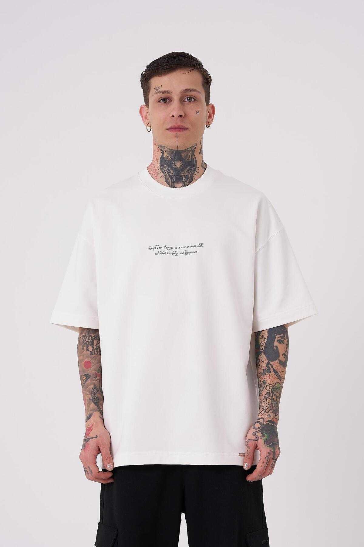 تیشرت اکرو سایز اُورسایز چاپ مار مردانه