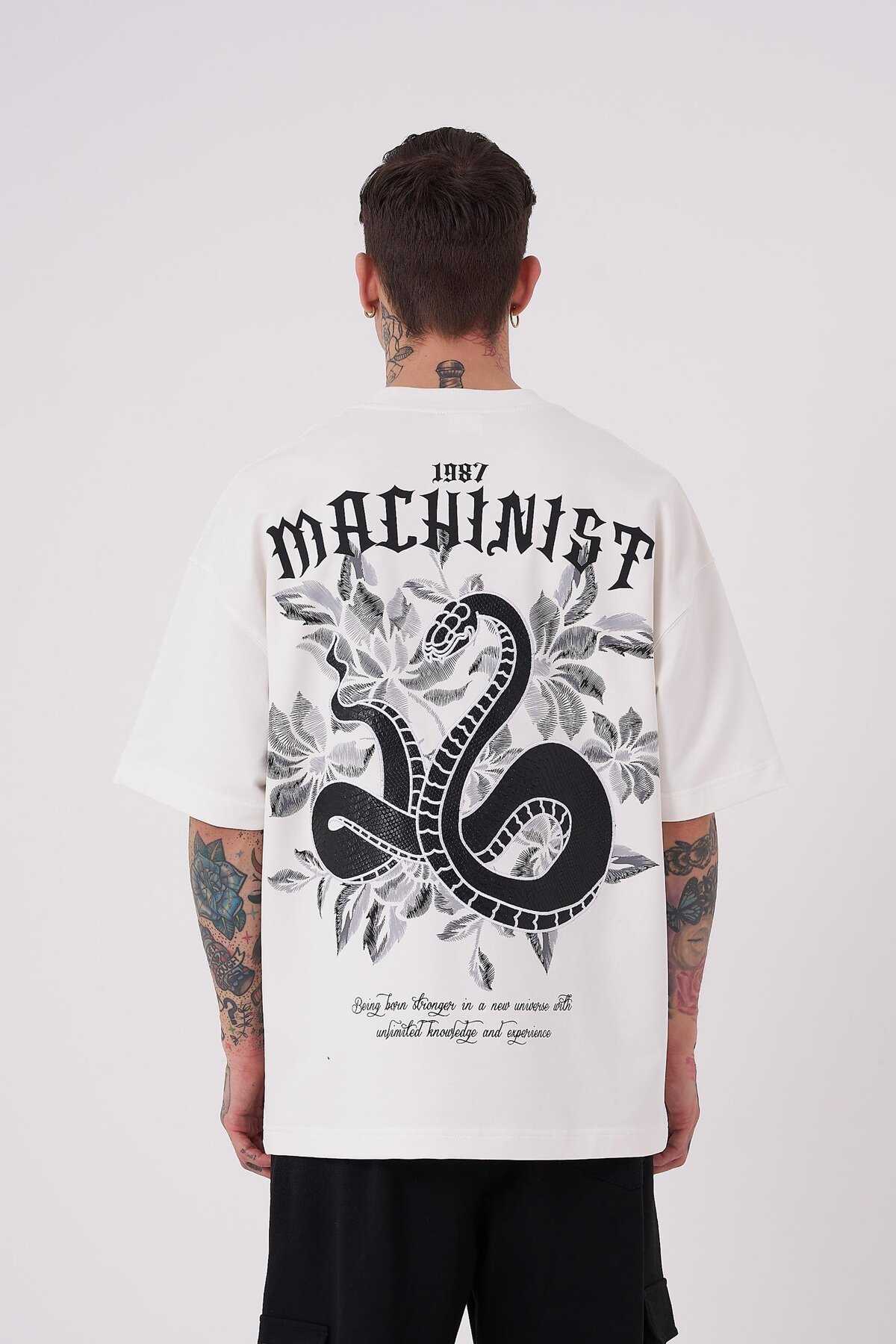 تیشرت اکرو سایز اُورسایز چاپ مار مردانه