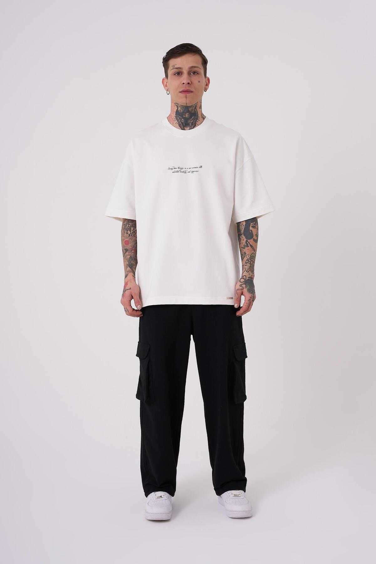 تیشرت اکرو سایز اُورسایز چاپ مار مردانه