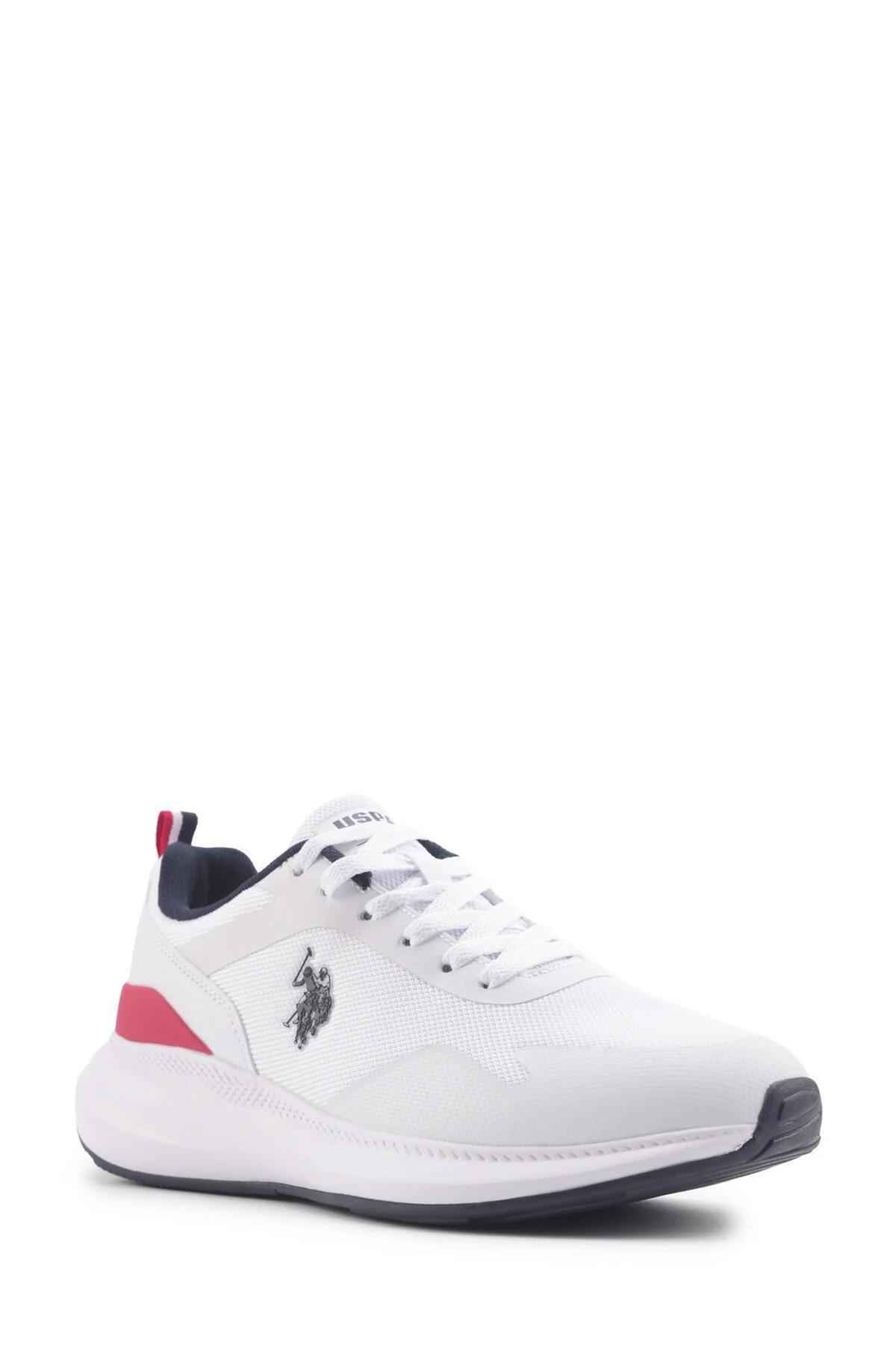 کفش دویدن مردانه سفید-سفید-سرمه ای-قرمز