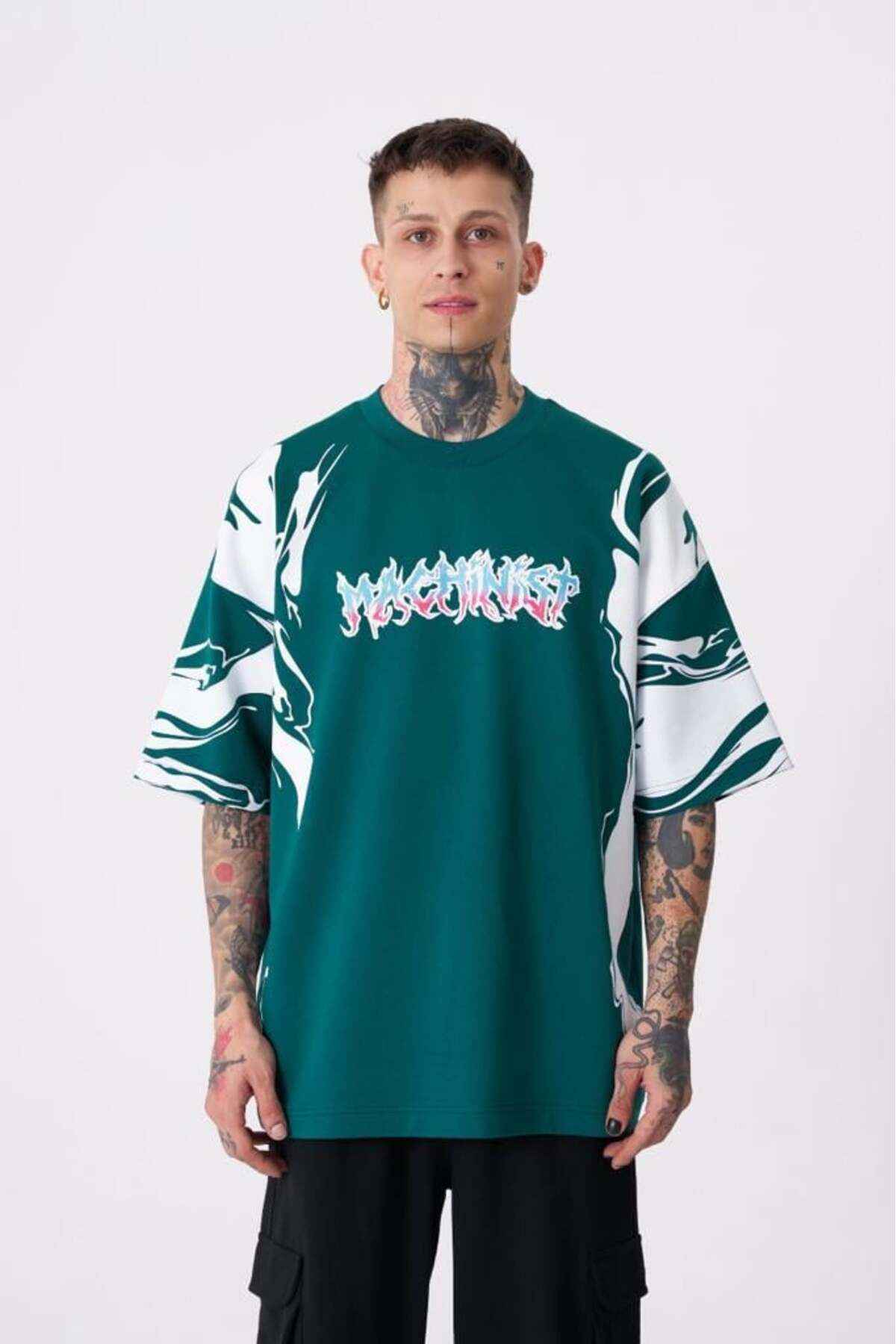 تیشرت اکرو سایز چاپ آستین مردانه