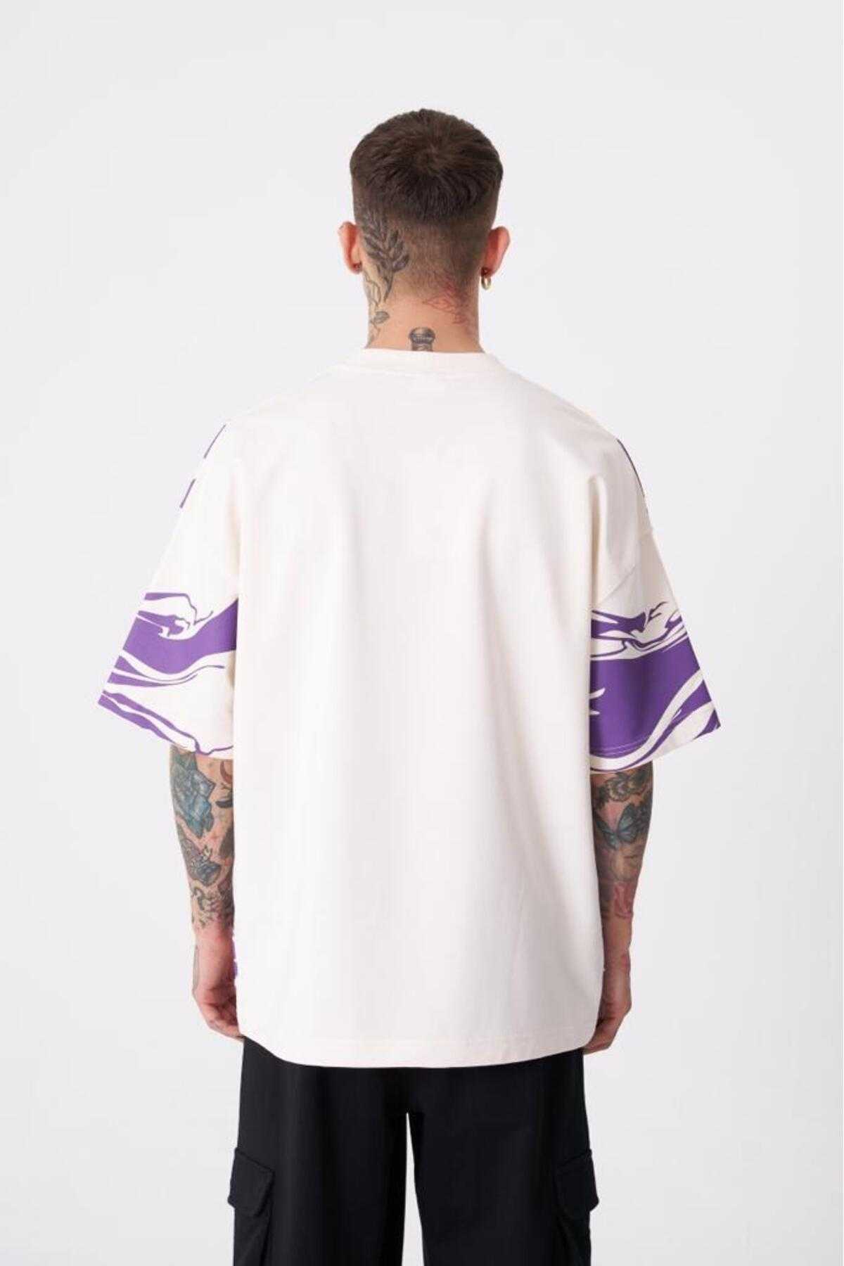 تیشرت اکرو سایز چاپ آستین مردانه