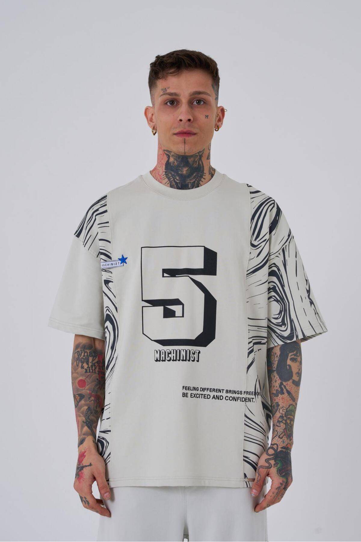 تیشرت مردانه اکرو سایز چاپ شده شماره 5