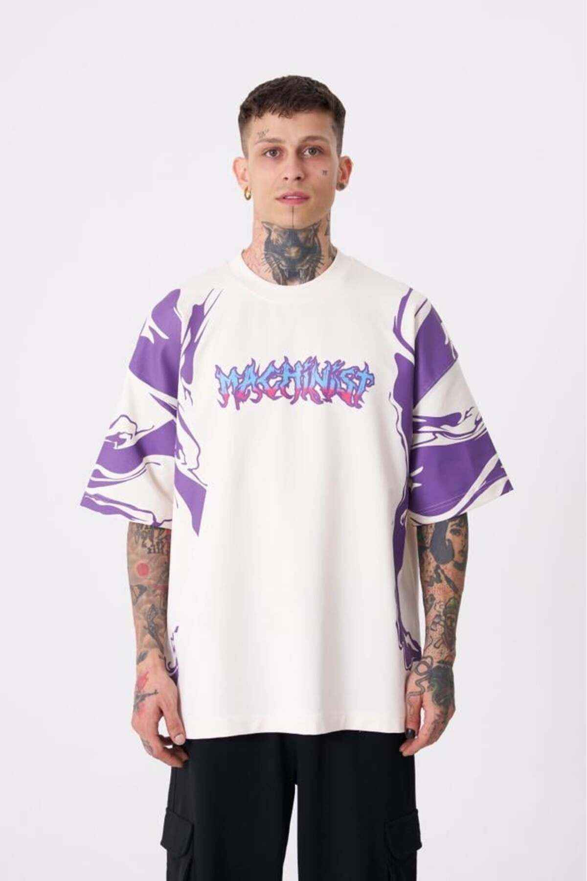 تیشرت اکرو سایز چاپ آستین مردانه