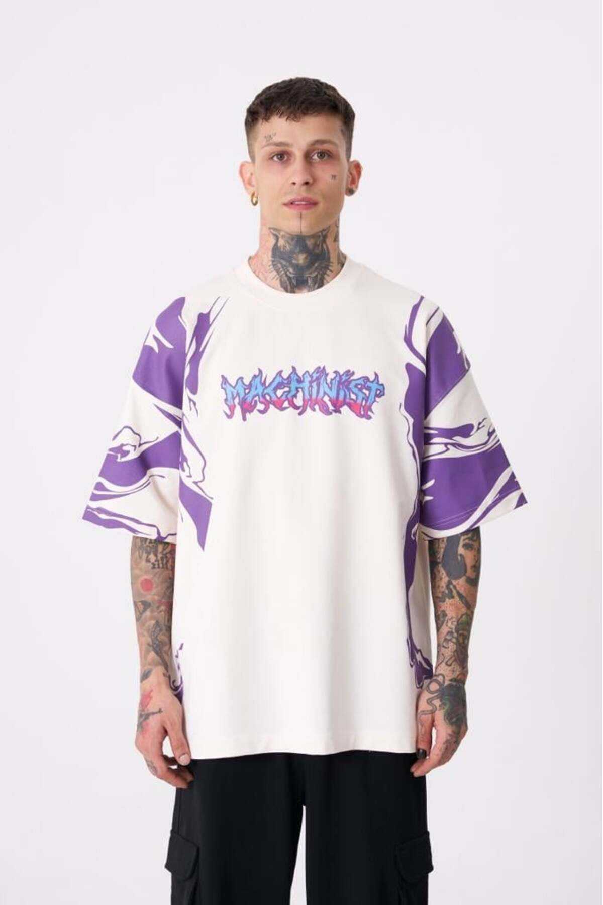 تیشرت اکرو سایز چاپ آستین مردانه