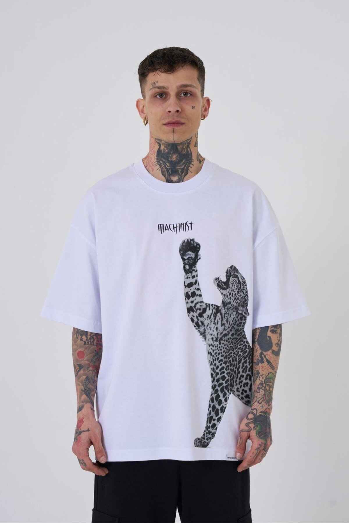 تیشرت مردانه طرح پلنگی سایز سبز روشن