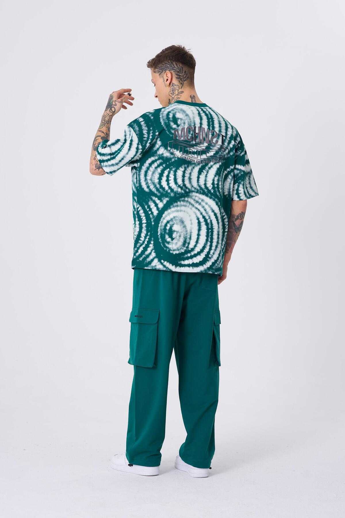تیشرت سبز بنزینی چاپ تخیل مردانه