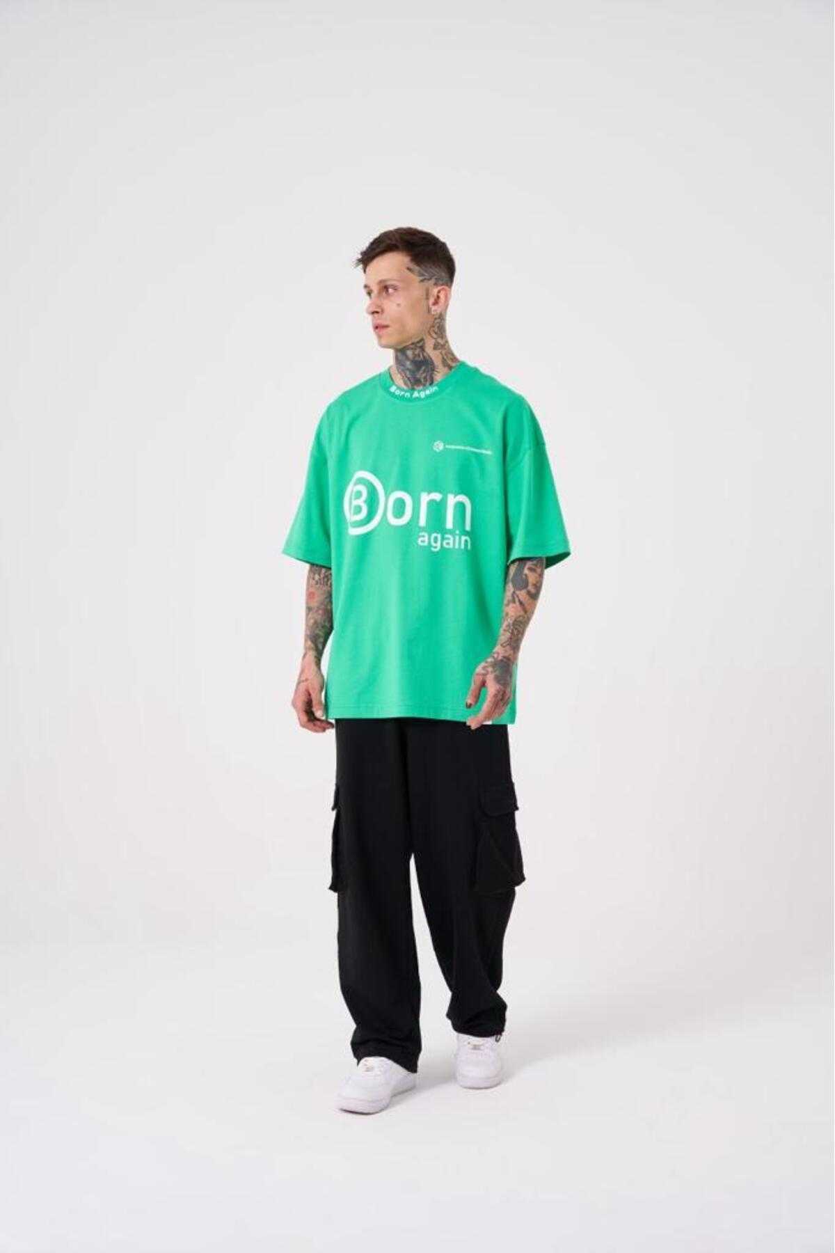 تخیل مردانه تیشرت چاپ شده سبز روشن را ایجاد می کند