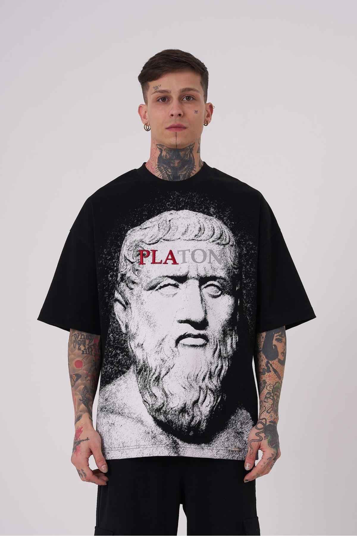 تیشرت مردانه درجه یک Plato سایز قهوه ای